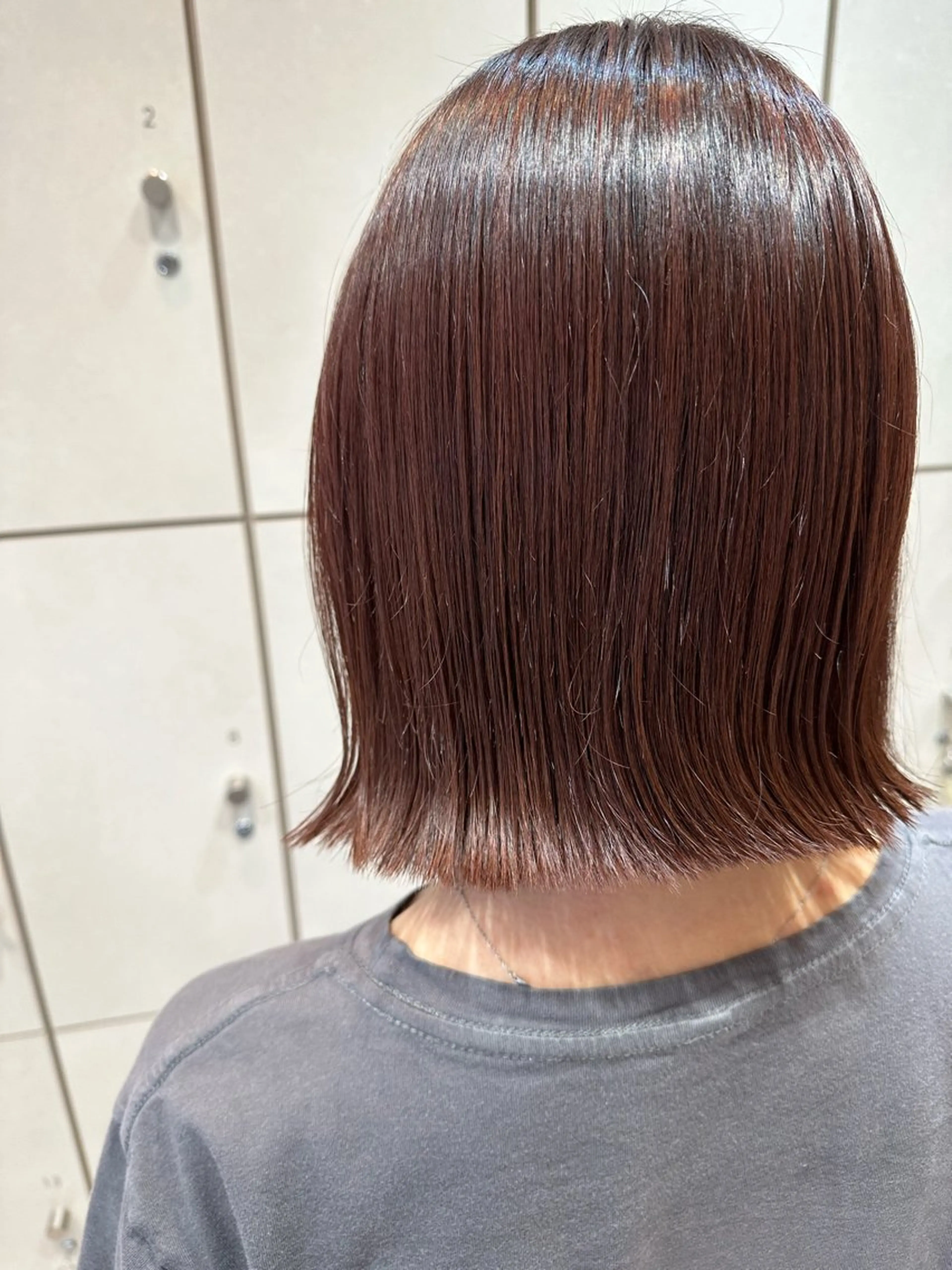 ミディアム カット ヘアカラー トリートメント 美髪矯正/渡辺 りんのヘアスタイル