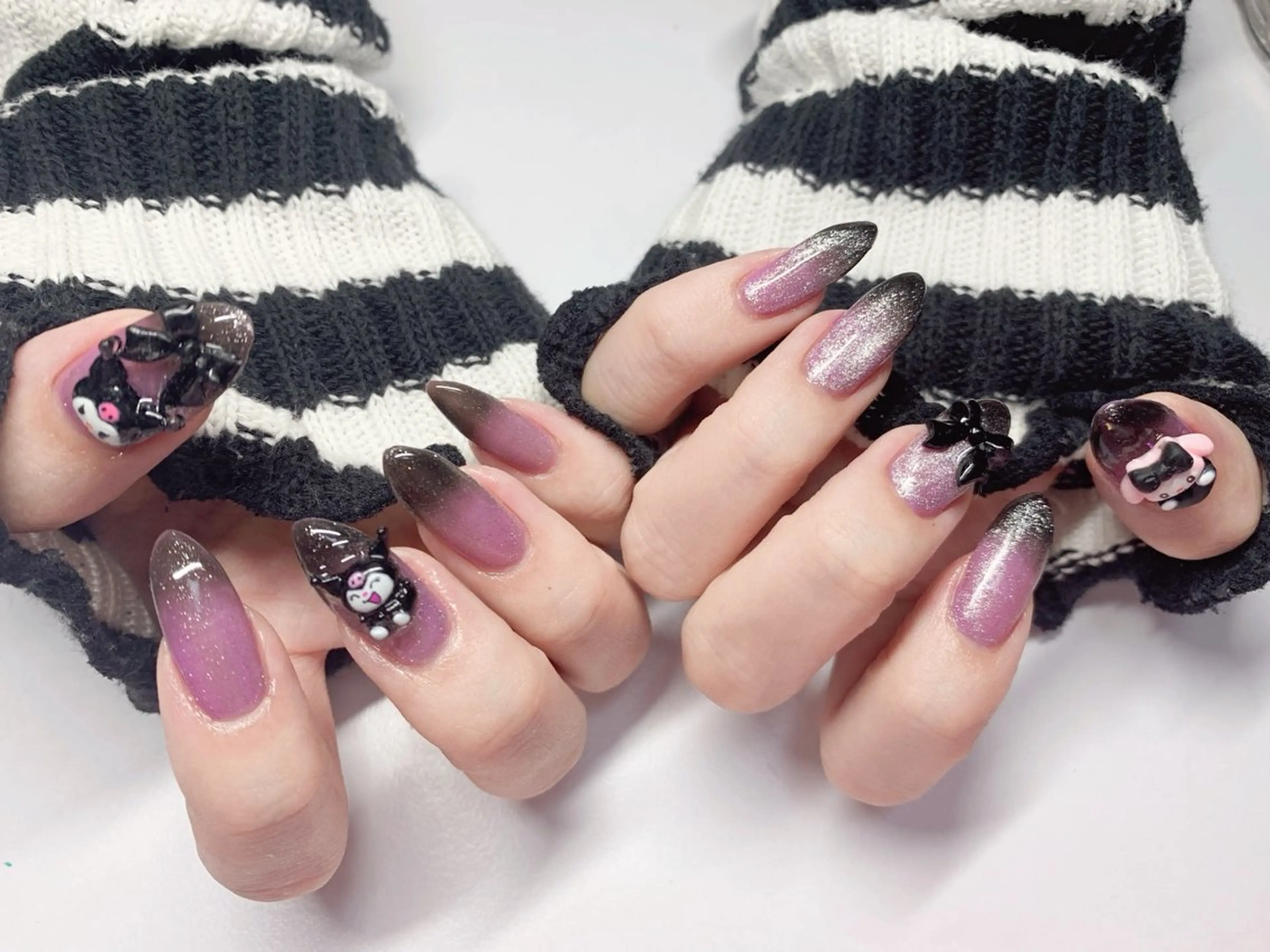 ネイル グラデーション マグネットネイル 池崎 美穂のネイルデザイン