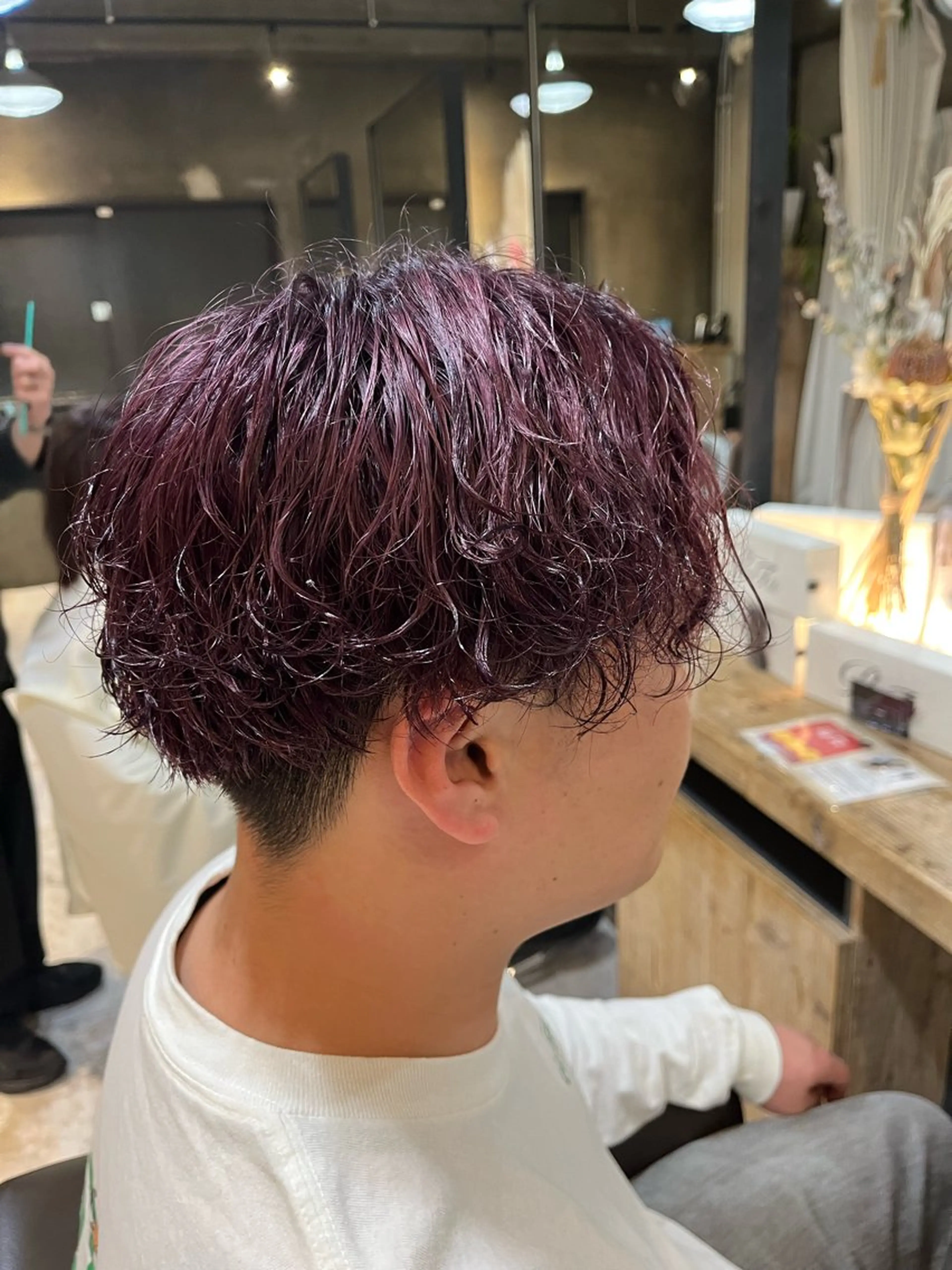 カラー ブリーチ ヘアカラー 阿部 翔一郎/暖色系カラーのヘアスタイル