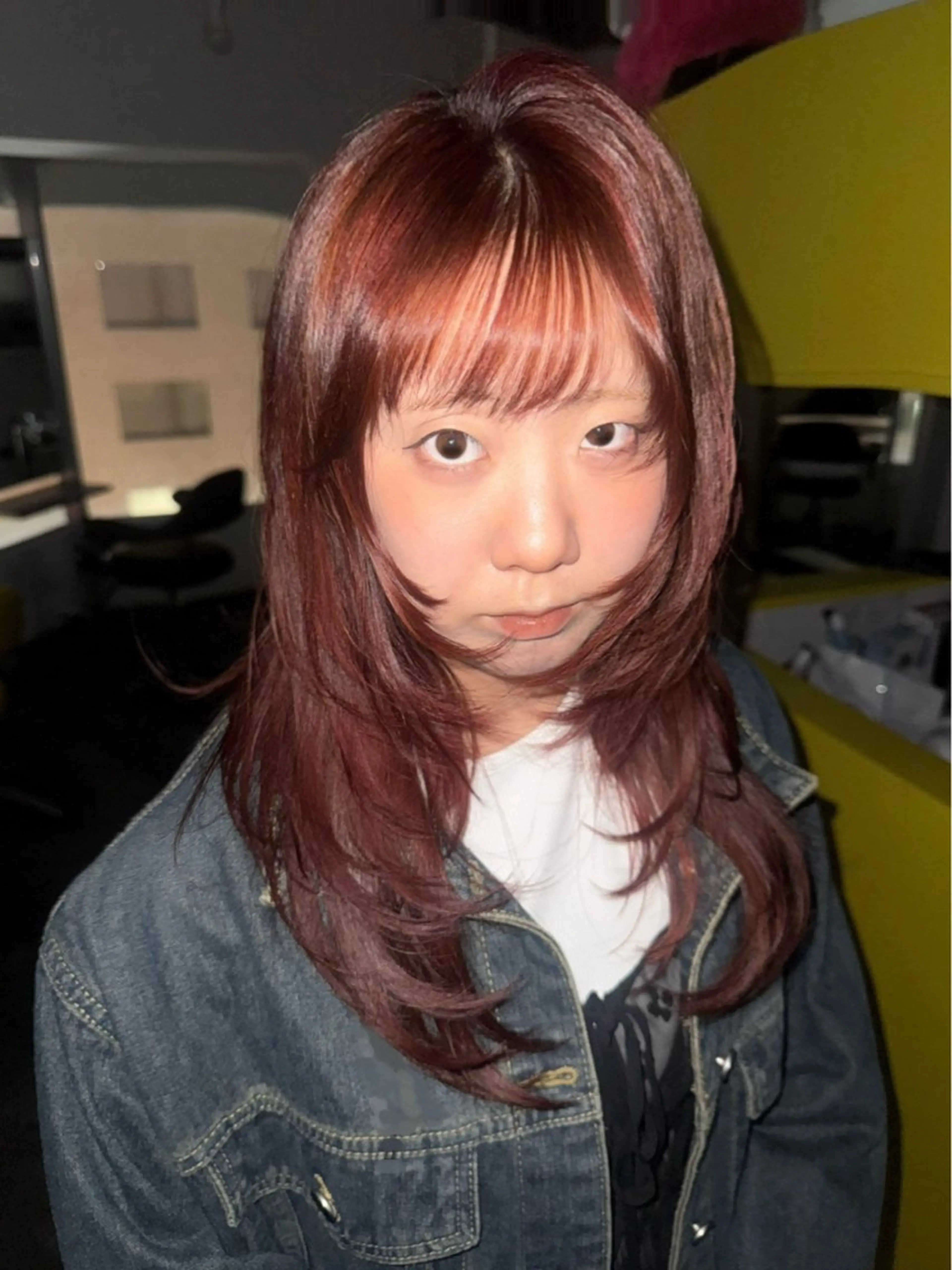 カラー ブラウンカラー オレンジ オレンジブラウン 山根 美里綾のヘアスタイル
