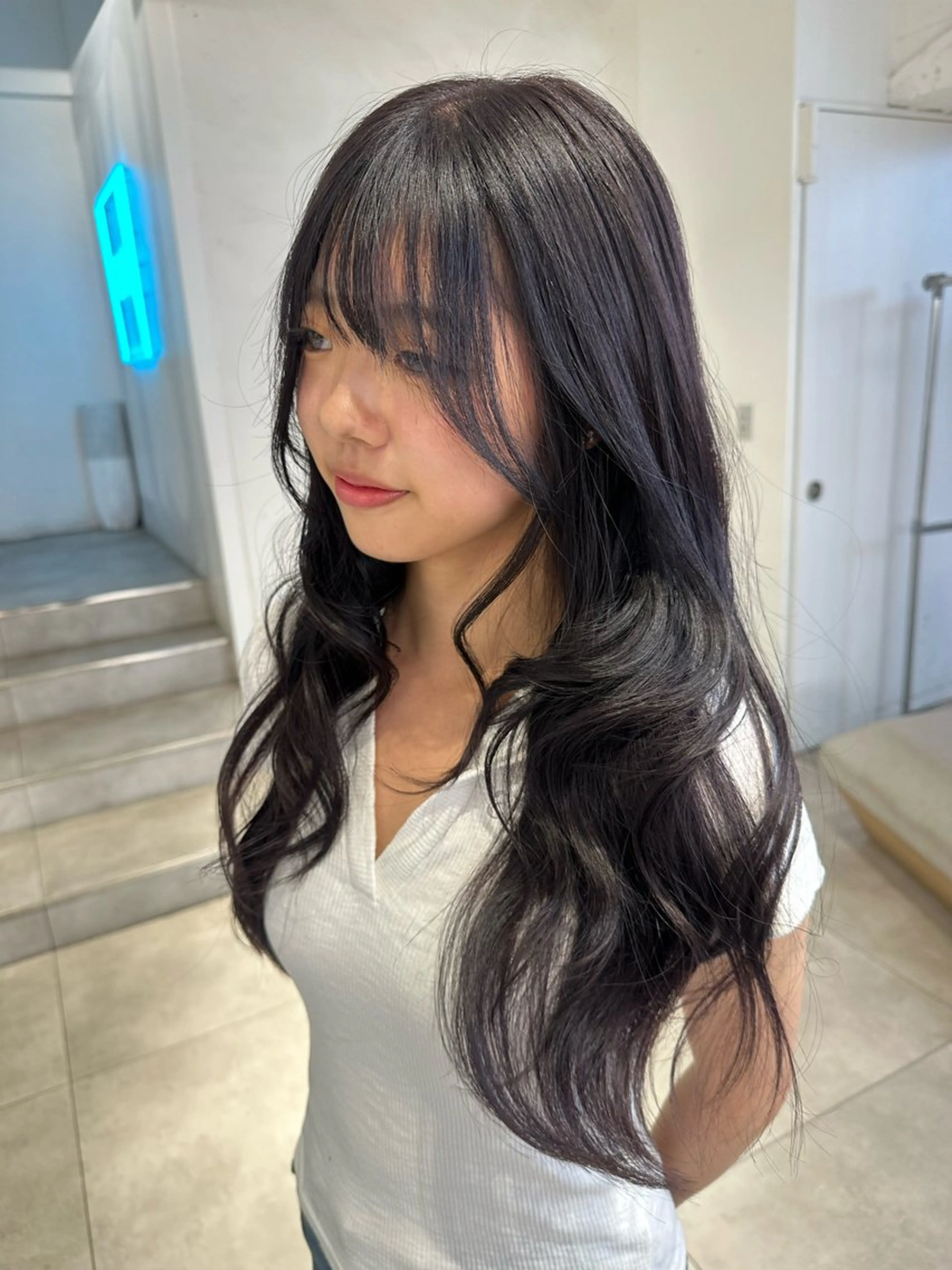 ロング カット ヘアカラー 韓国ヘアメンズ・レデ ィース特化ミクのヘアスタイル