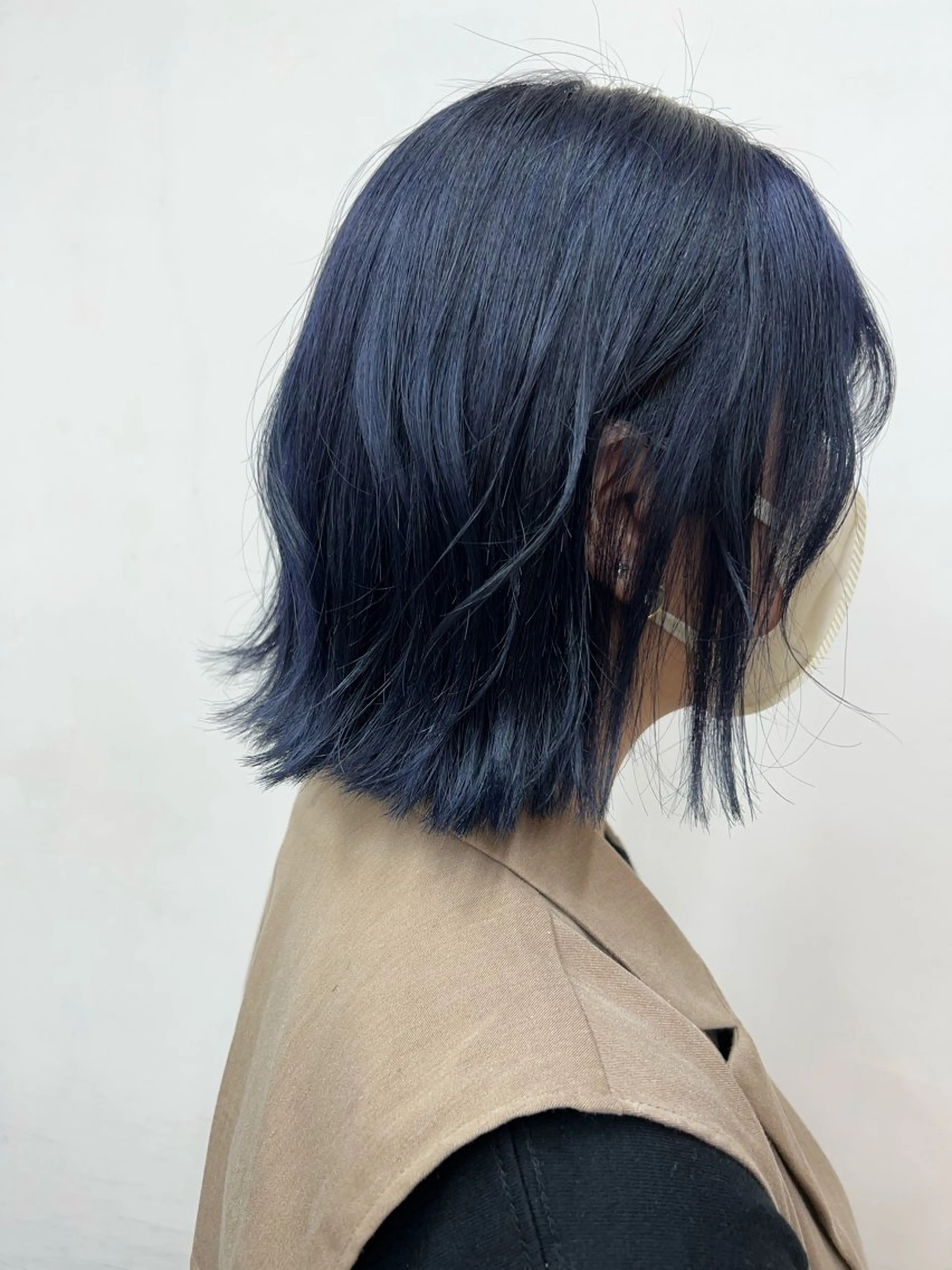 ショート カラー ブルーカラー デザインカラー ダブルカラー イヤリングカラー ハイライトカラー ヘアカラー トリートメント KANA/ボブ/ インナーカラー/艶髪のヘアスタイル