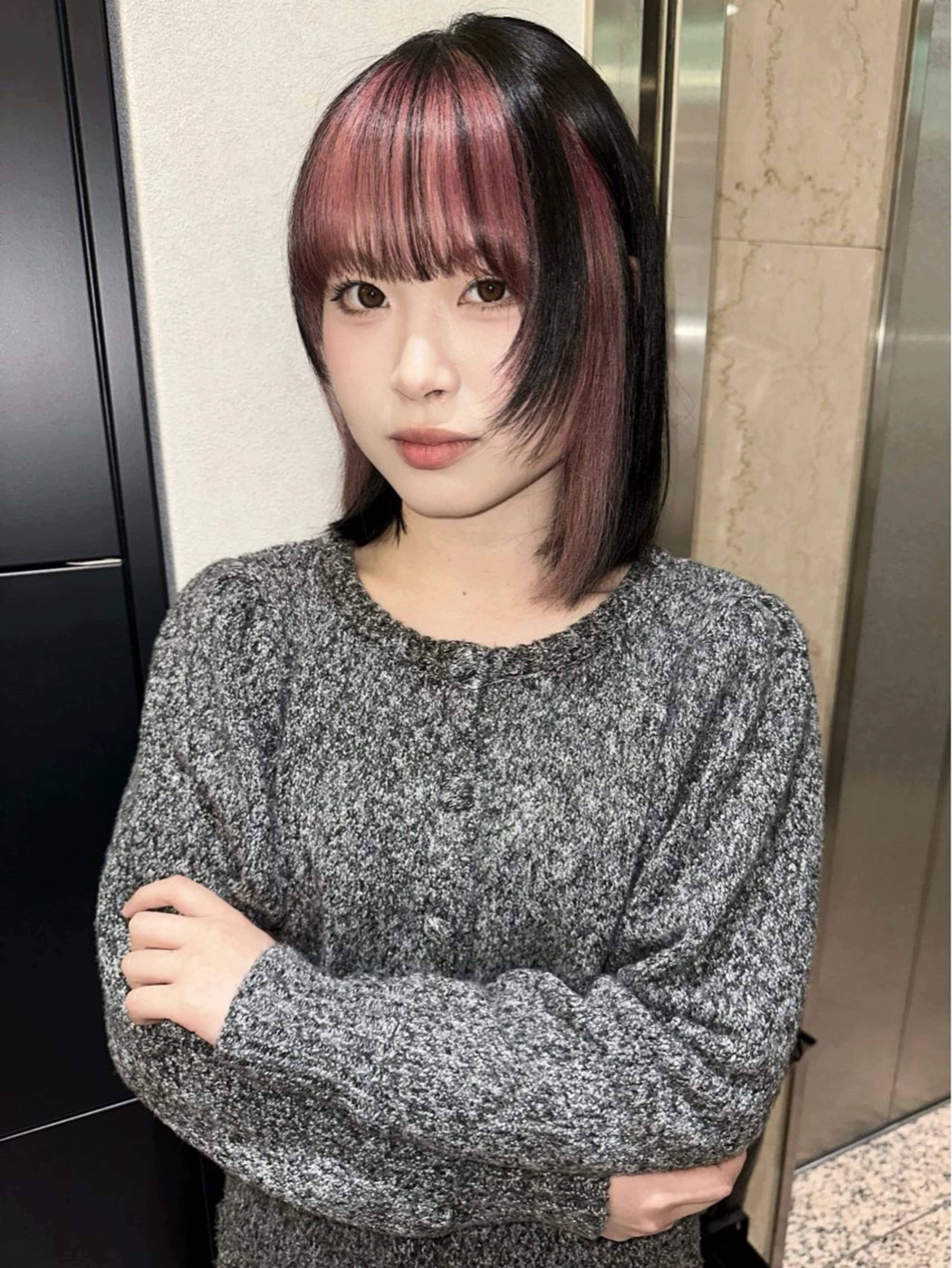 カラー デザインカラー ヘアカラー トリートメント ヘアセット 梅田/カラーモデル Ubuのヘアスタイル