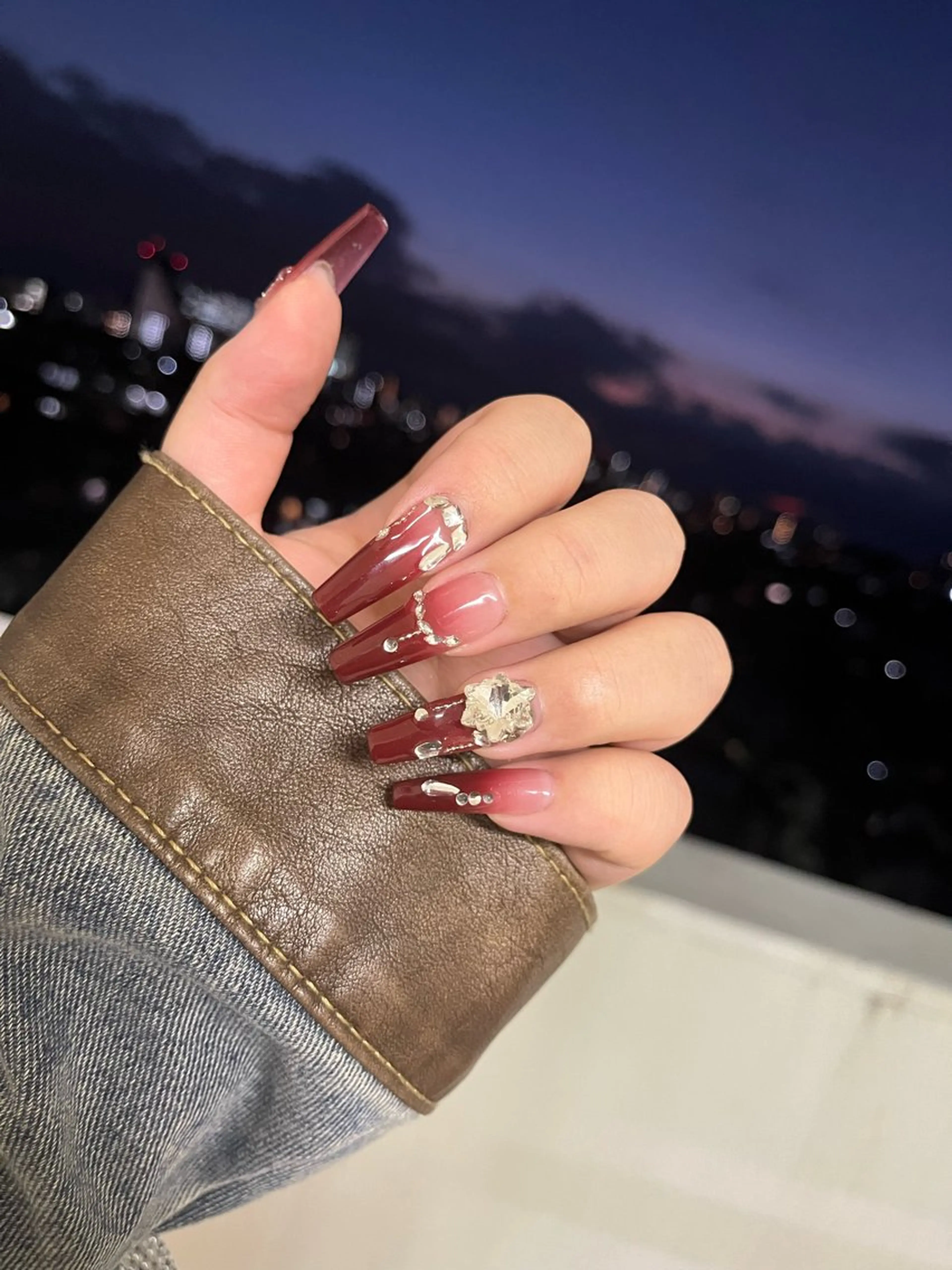 ネイル ボルドー Quick Sukarupuのネイルデザイン