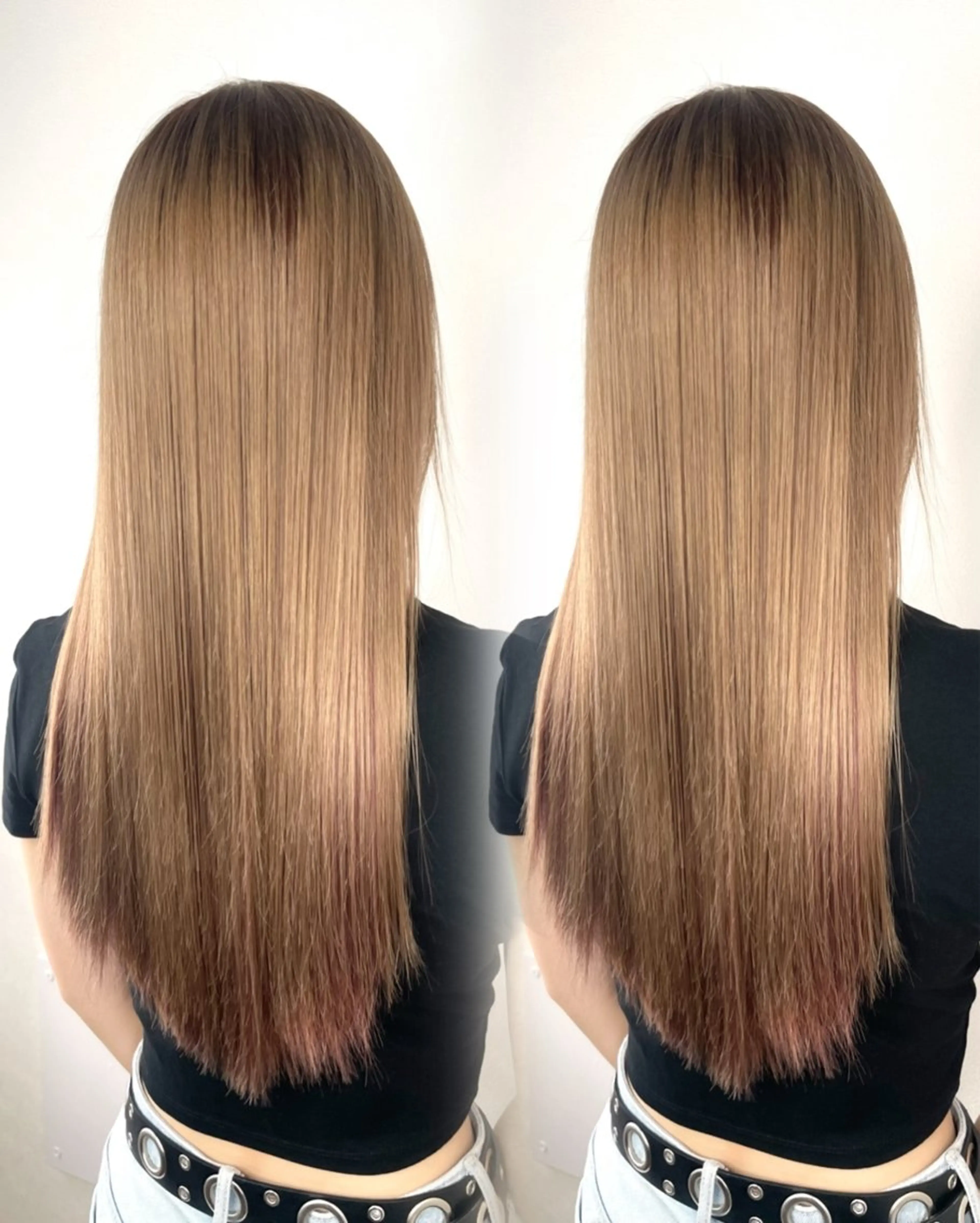 ロング カラー カット 縮毛矯正 トリートメント 小顔カット/美髪矯正 /透明感カラー🫧のヘアスタイル