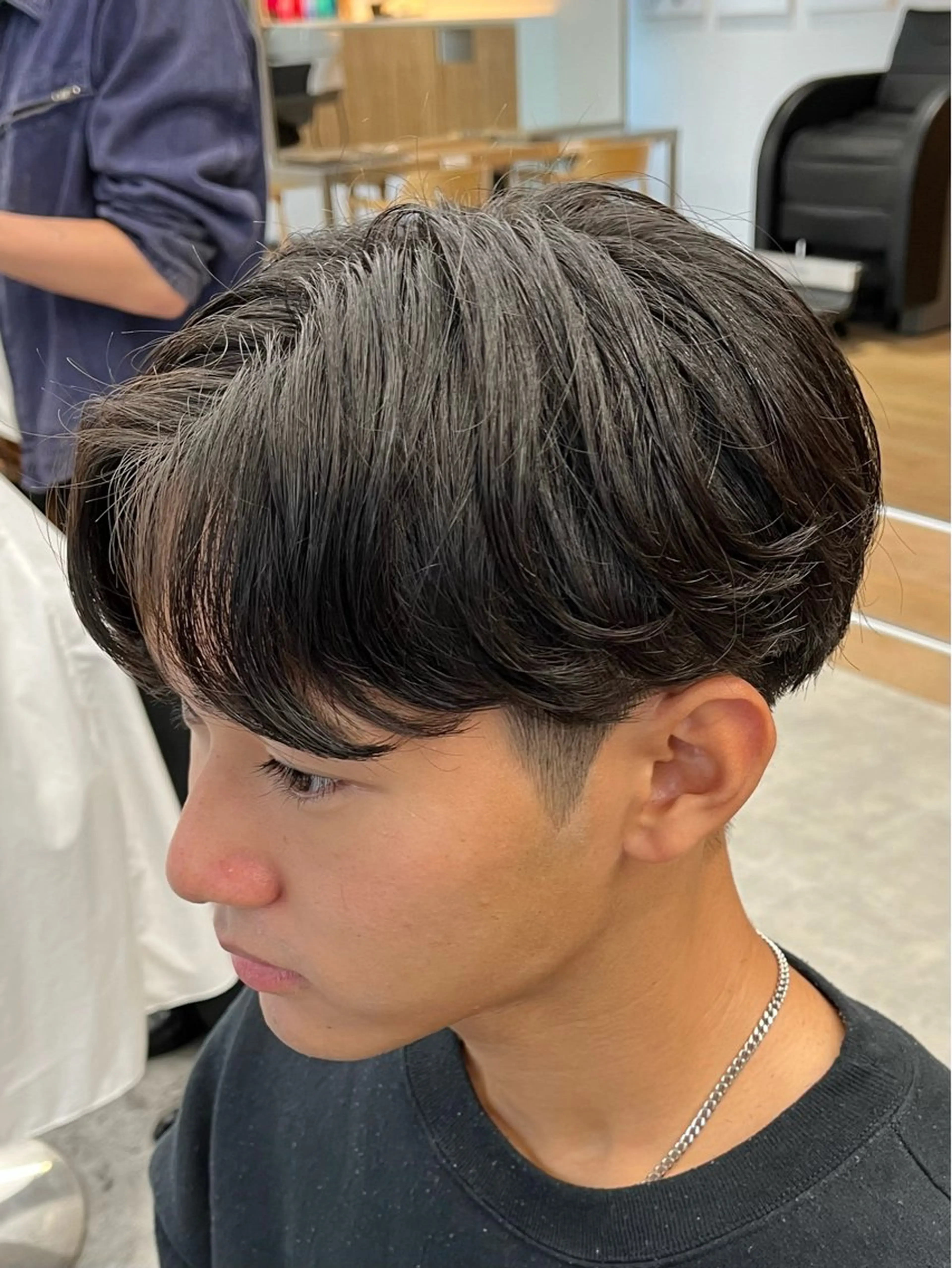 ショート パーマ メンズ センターパート メンズパーマ ニュアンスパーマ 新潟メンズパーマ 新潟駅/小田拓実のヘアスタイル