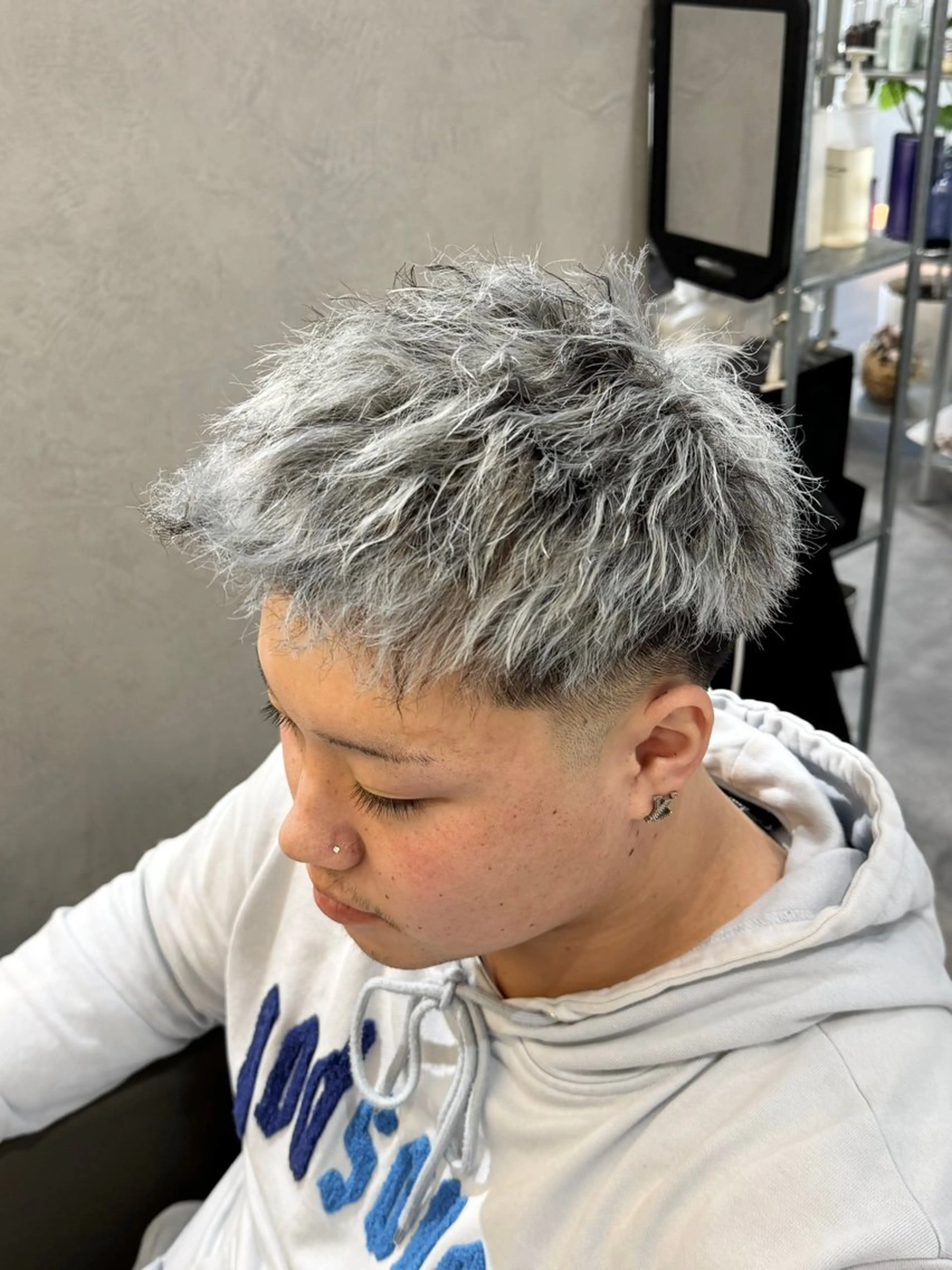 【✨メンズフルコースNo.2✨】カット+ハイライトカラー+パーマ+5stepトリートメントの写真