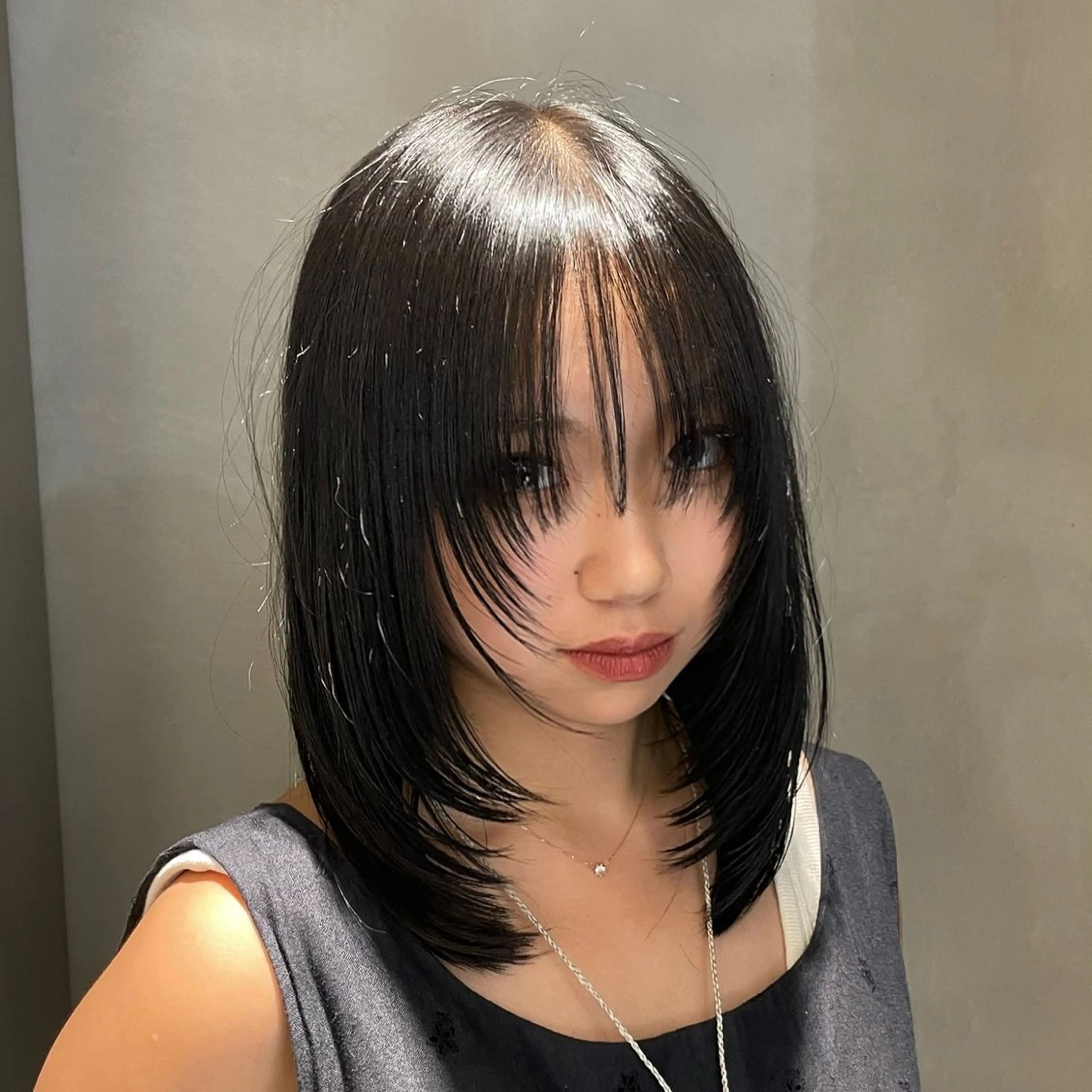 ミディアム カット トリートメント レイヤー/透明感 カラー✩.*˚チャンのヘアスタイル