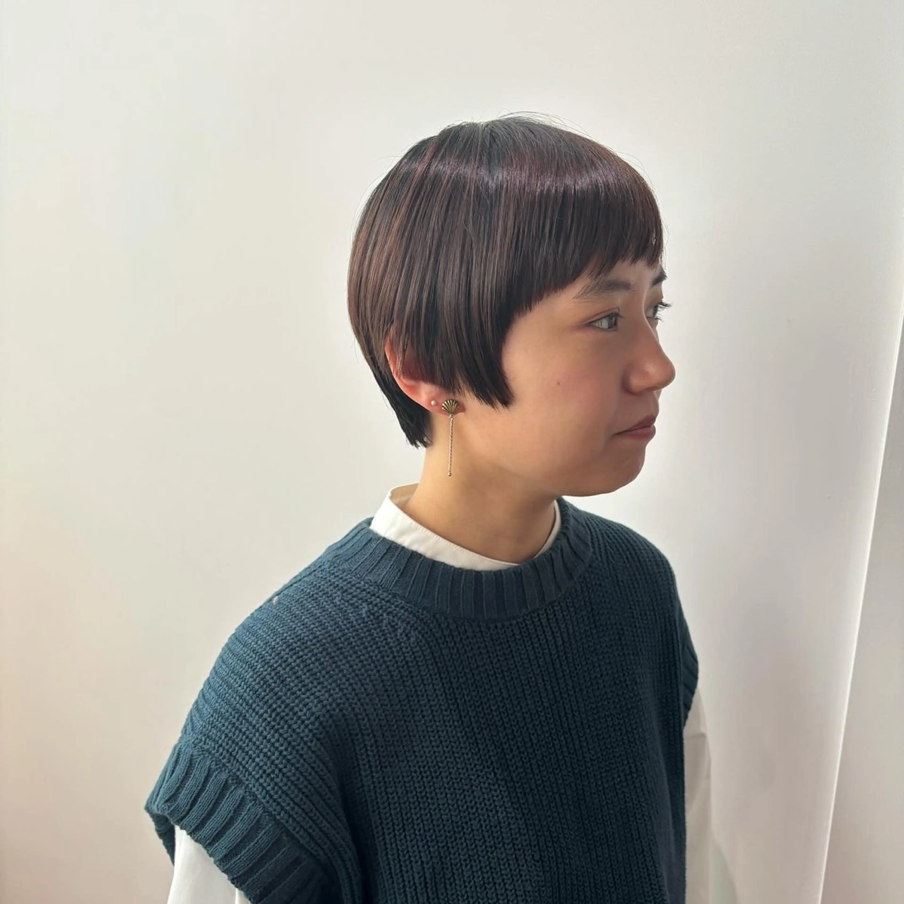 ショート オン眉 ショートヘア カット マンツーマン 縮毛矯正/マユコのヘアスタイル