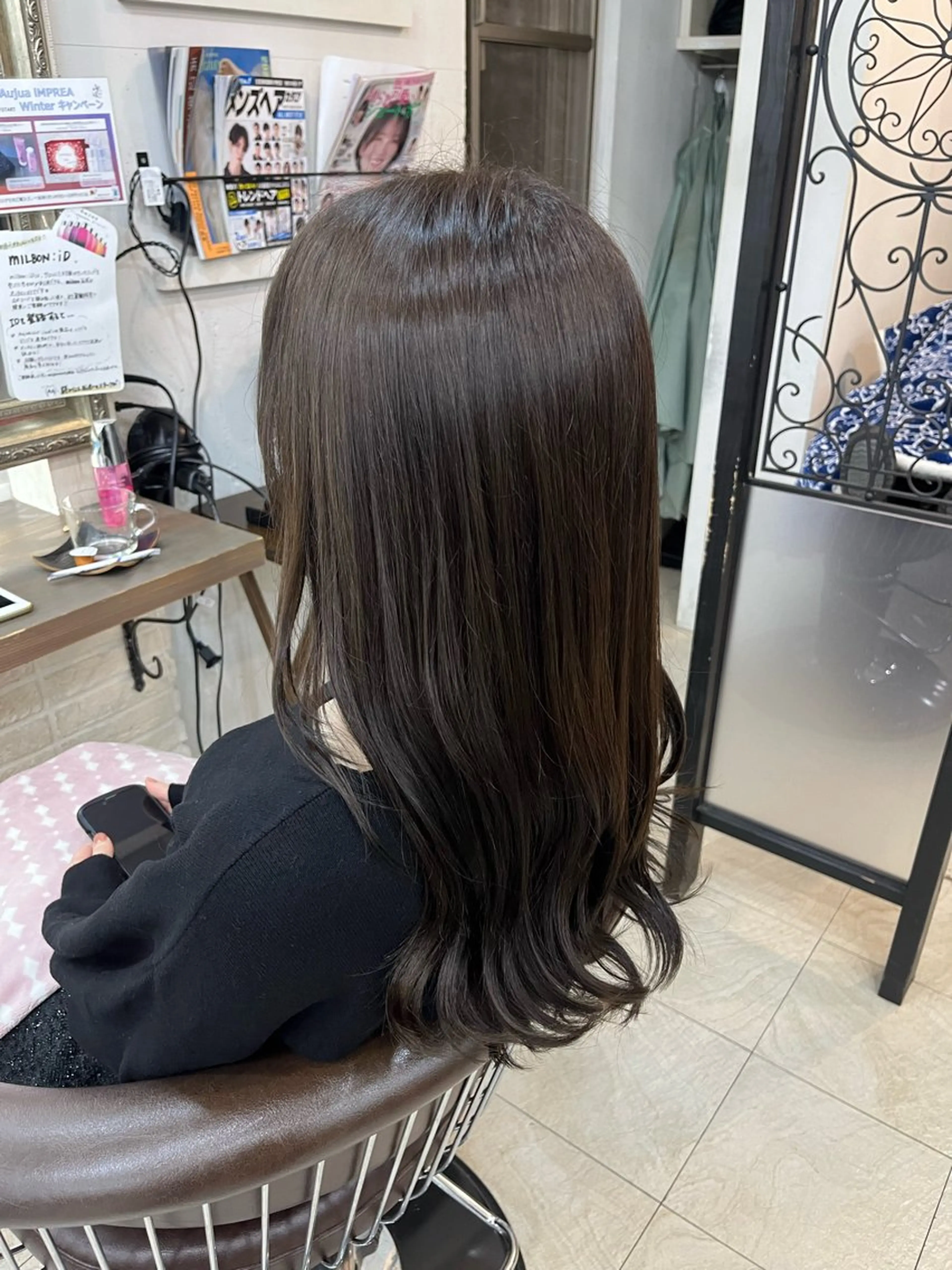 ロング ヘアカラー トリートメント 兒玉/暖色系🌹✨ 髪質改善🫧のヘアスタイル