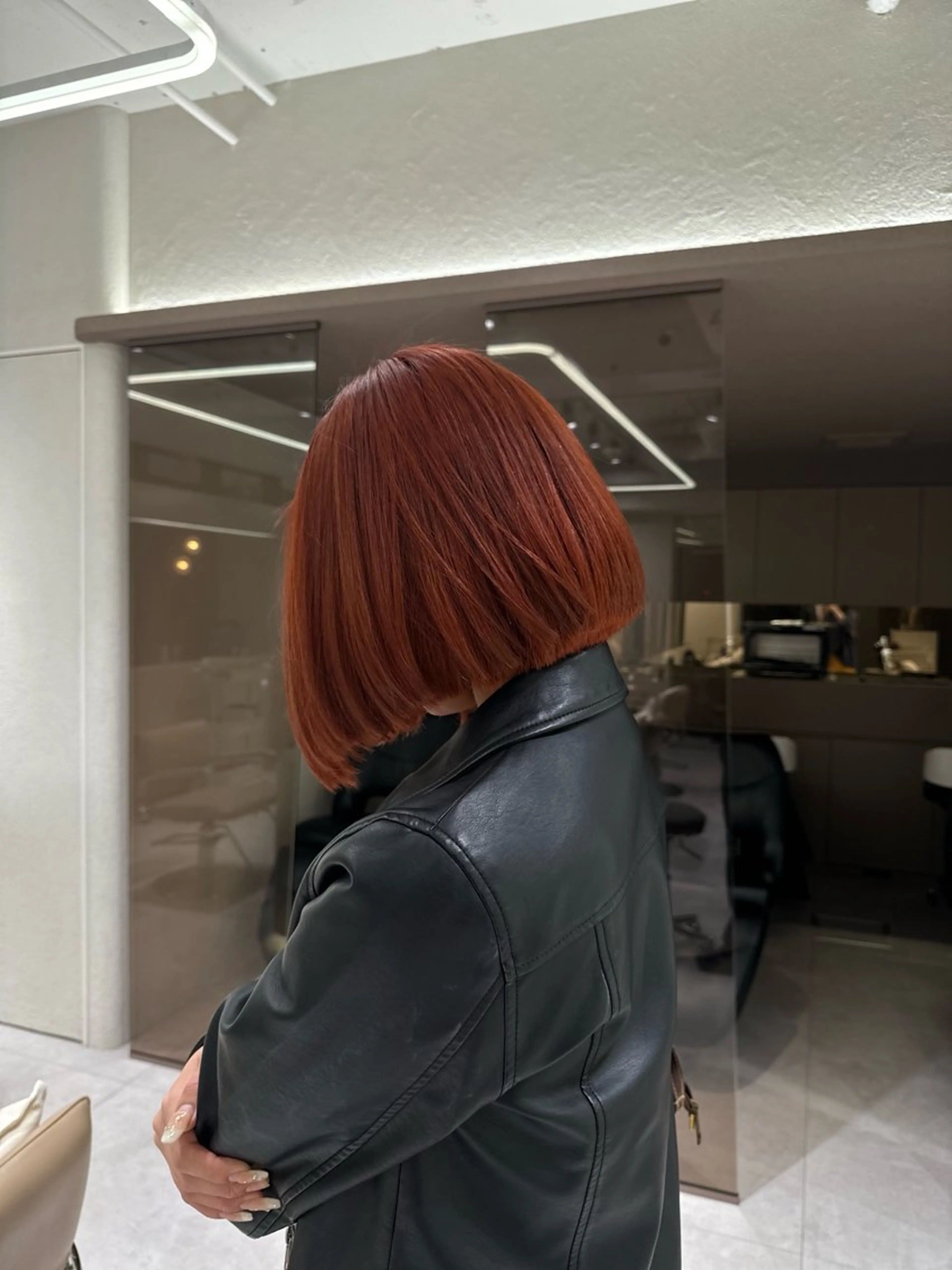 ミディアム カラー ブリーチ オレンジ ヘアカラー nanoha ‪ ꪔ̤のヘアスタイル