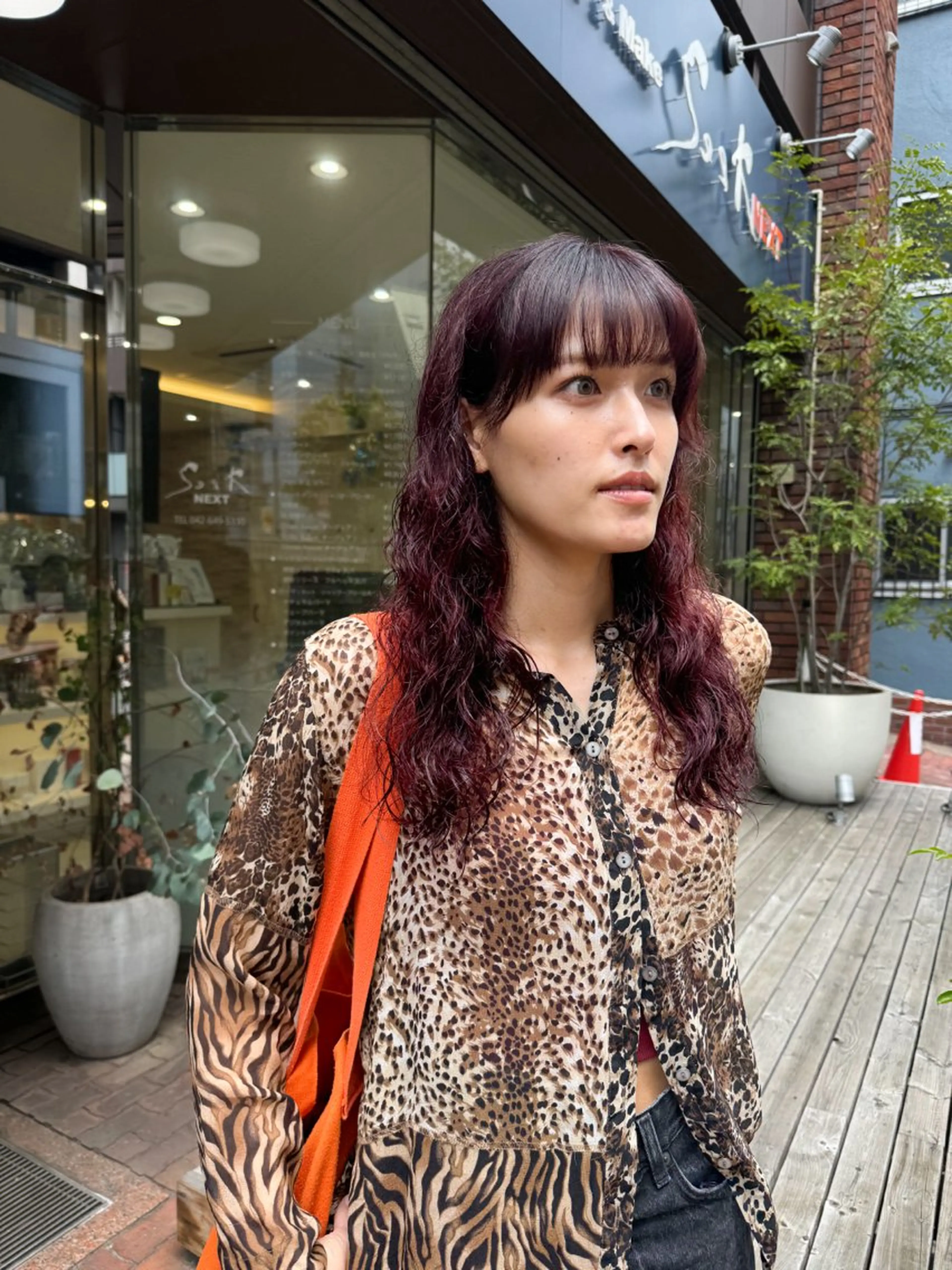 セミロング カラー パーマ セミロングパーマ Seeknext // Rukaのヘアスタイル