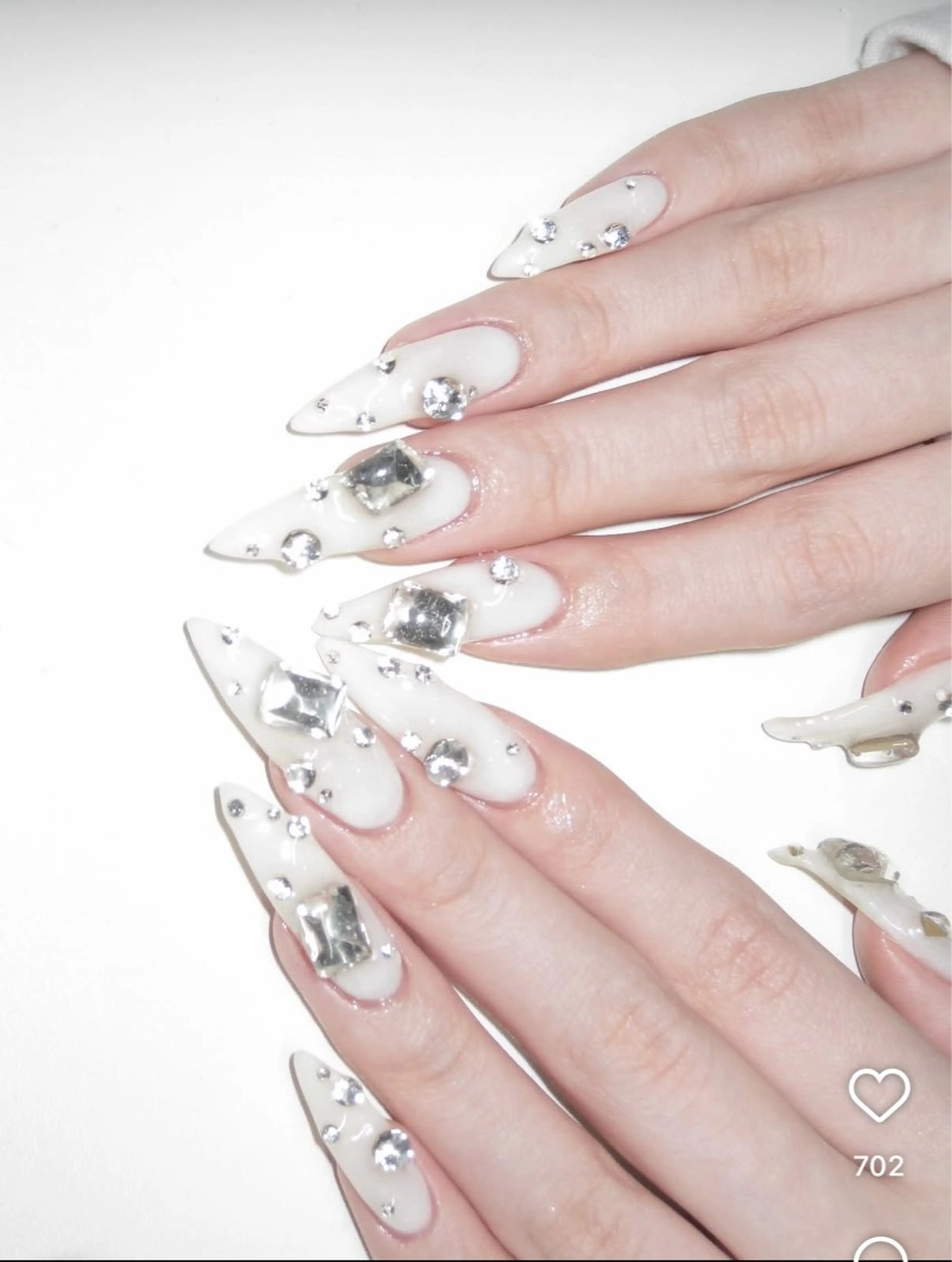 ネイル アートネイル ジェルネイル ガーリー キラキラネイル Nihonthy Nail 新宿のネイルデザイン