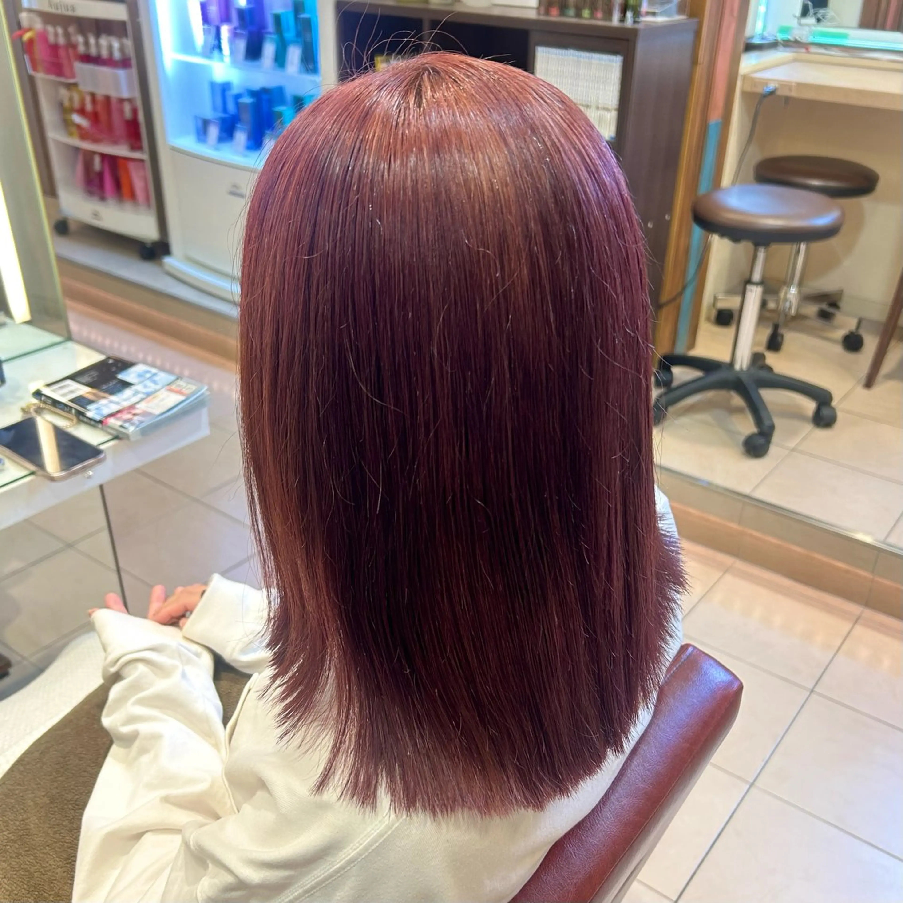 【🌸モテカラー🌸】暖色系💖ワンカラー+3stepトリートメント+ブローの写真