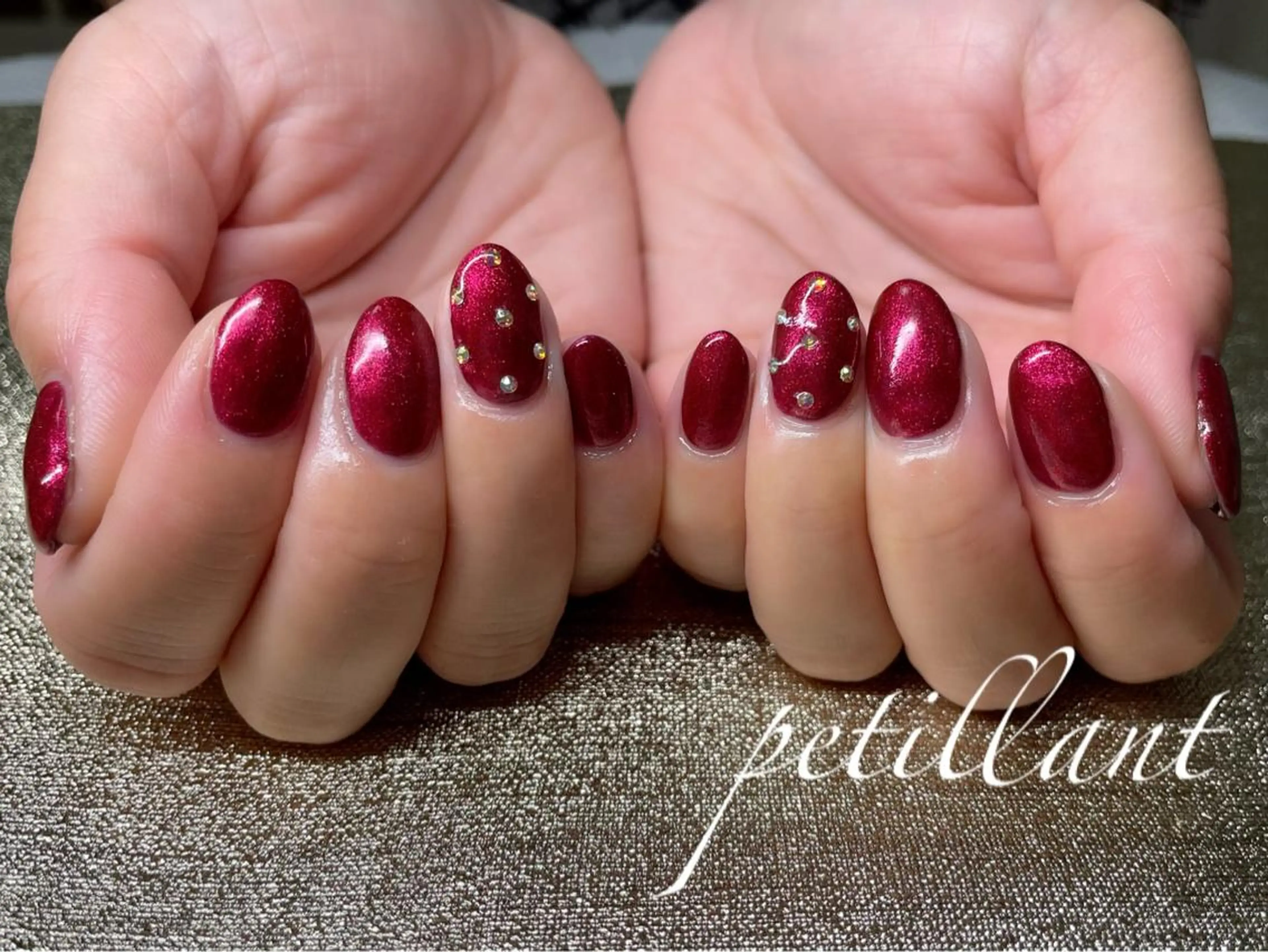 ネイル ラメ(グリッター) ワンカラーネイル nail salon petillantのネイルデザイン