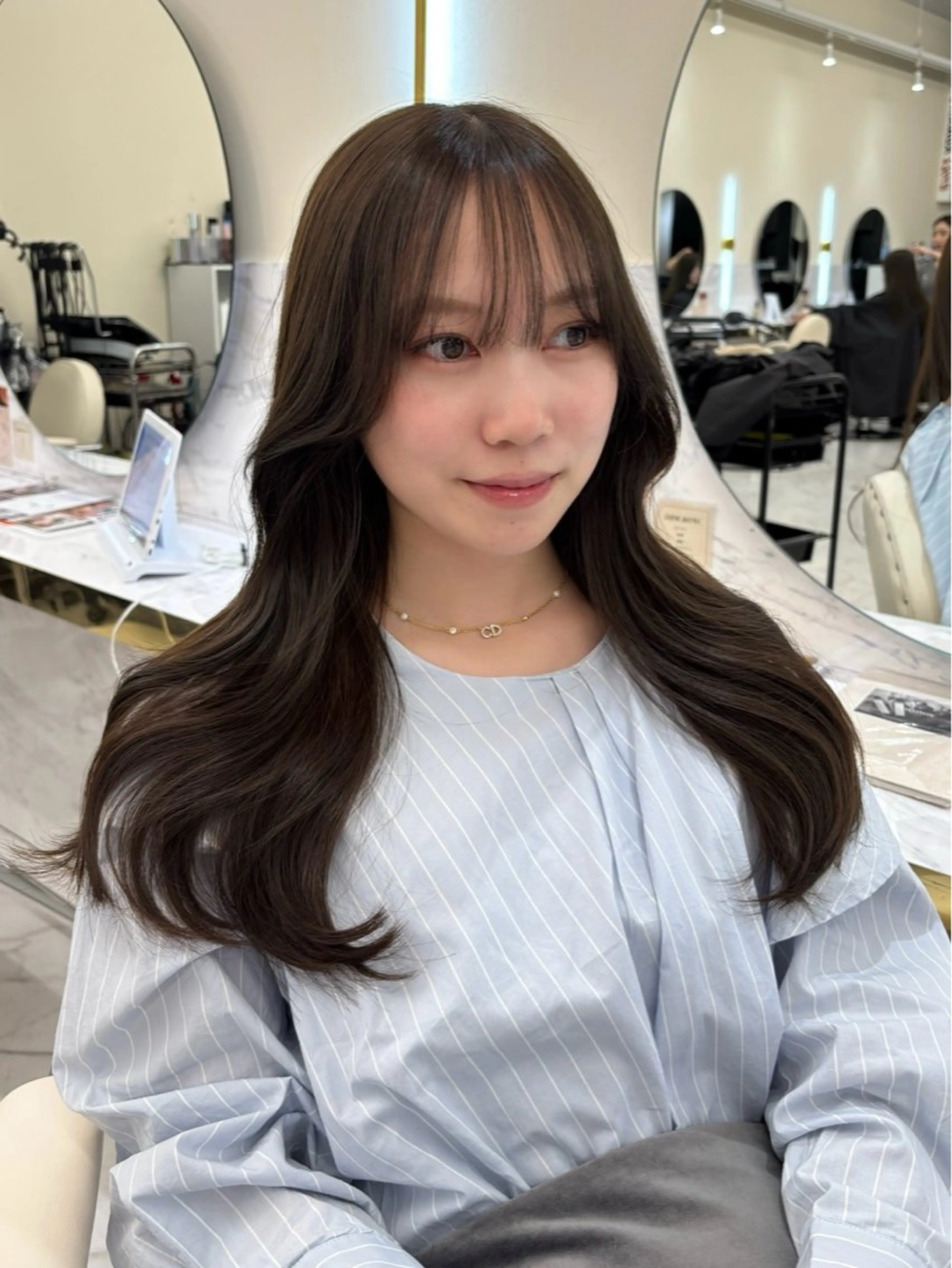 ロング カット ヘアカラー トリートメント レイヤーカット/髪質 改善/momo🎀のヘアスタイル