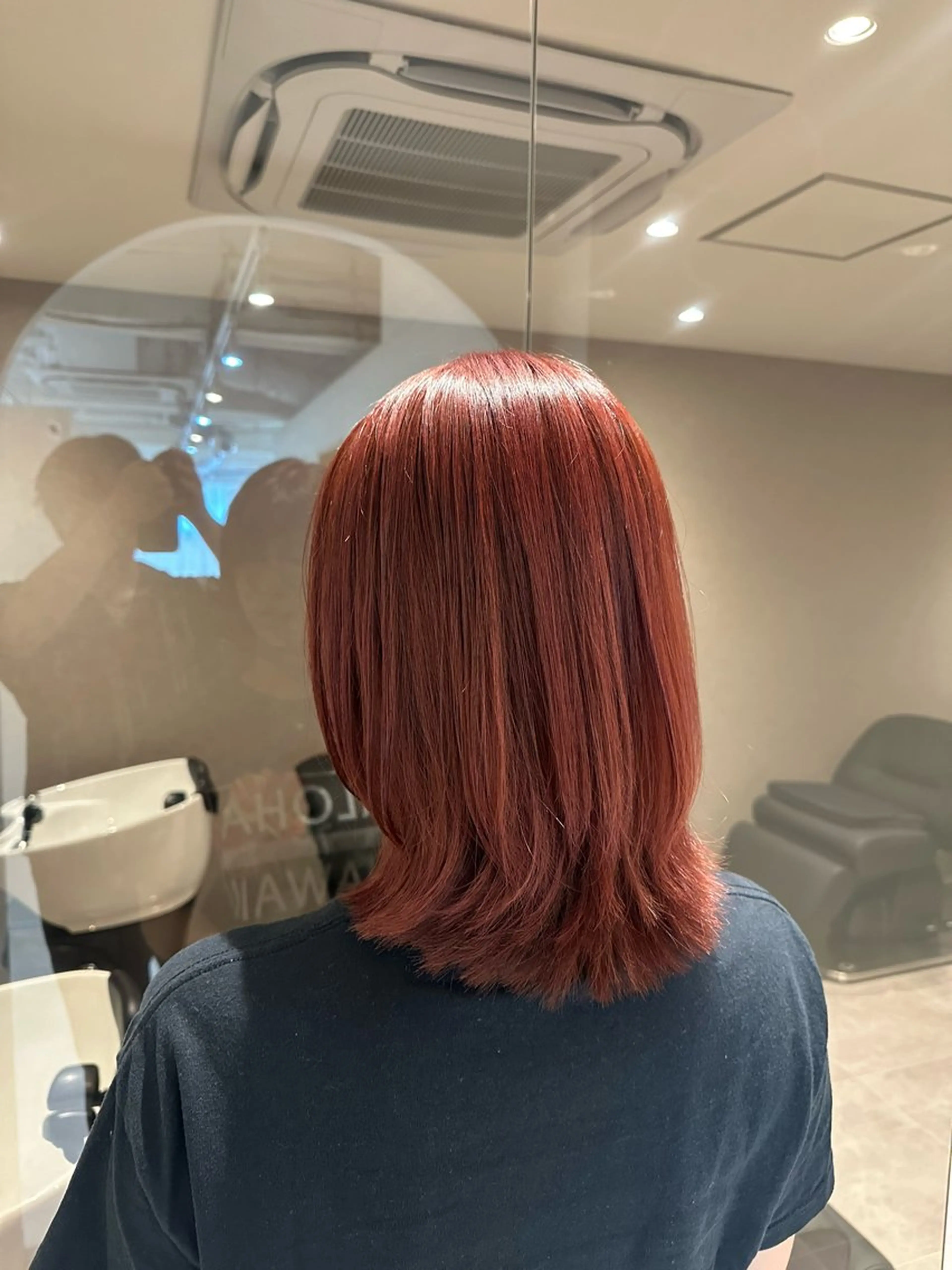 ミディアム カラー ヘアカラー 縮毛矯正💎髪質改善 レイヤー✨山内健太郎のヘアスタイル