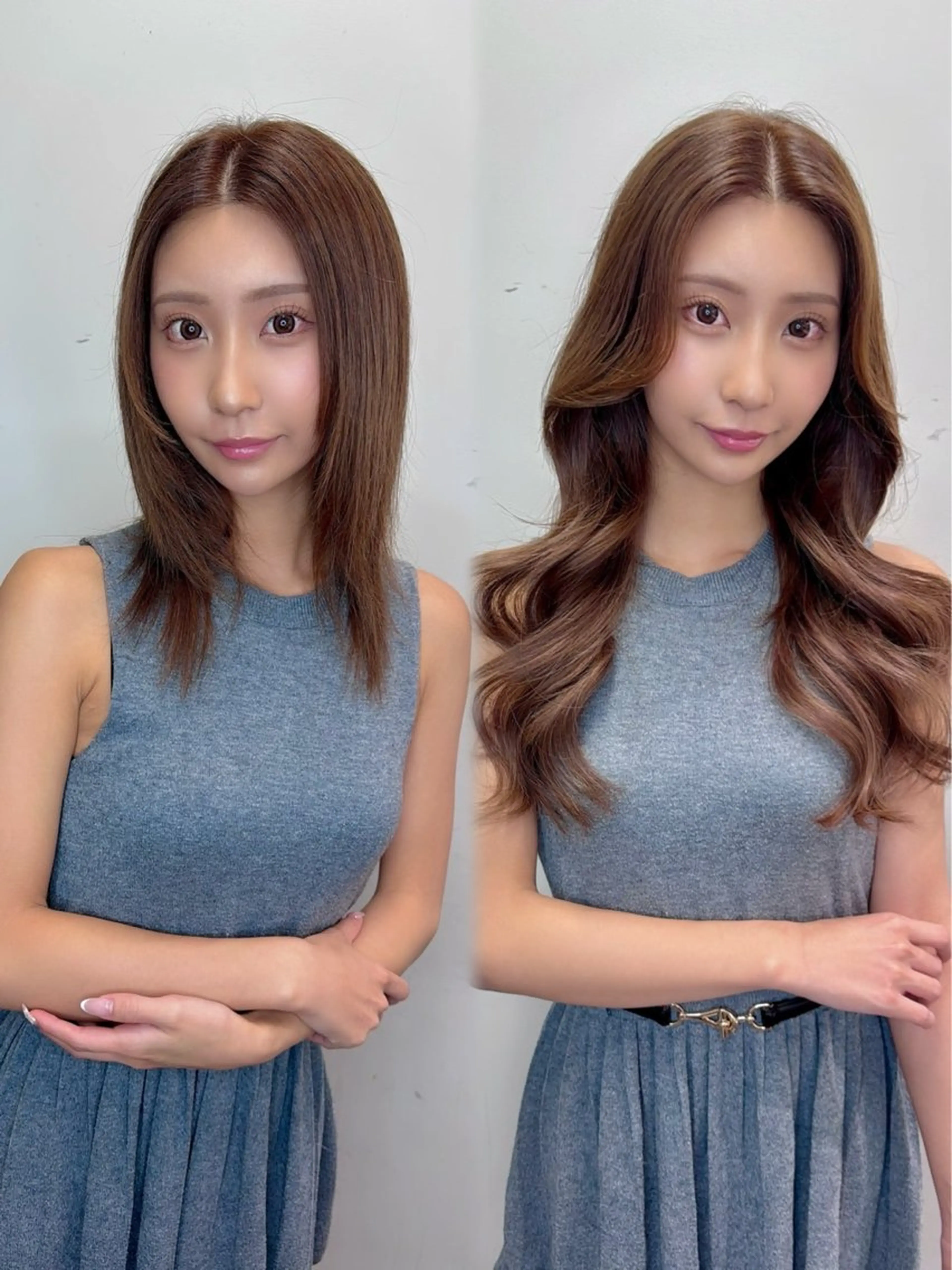 ロング カラー ヘアアレンジ ヘアカラー エクステ vizz by el yts 北谷エクステのヘアスタイル