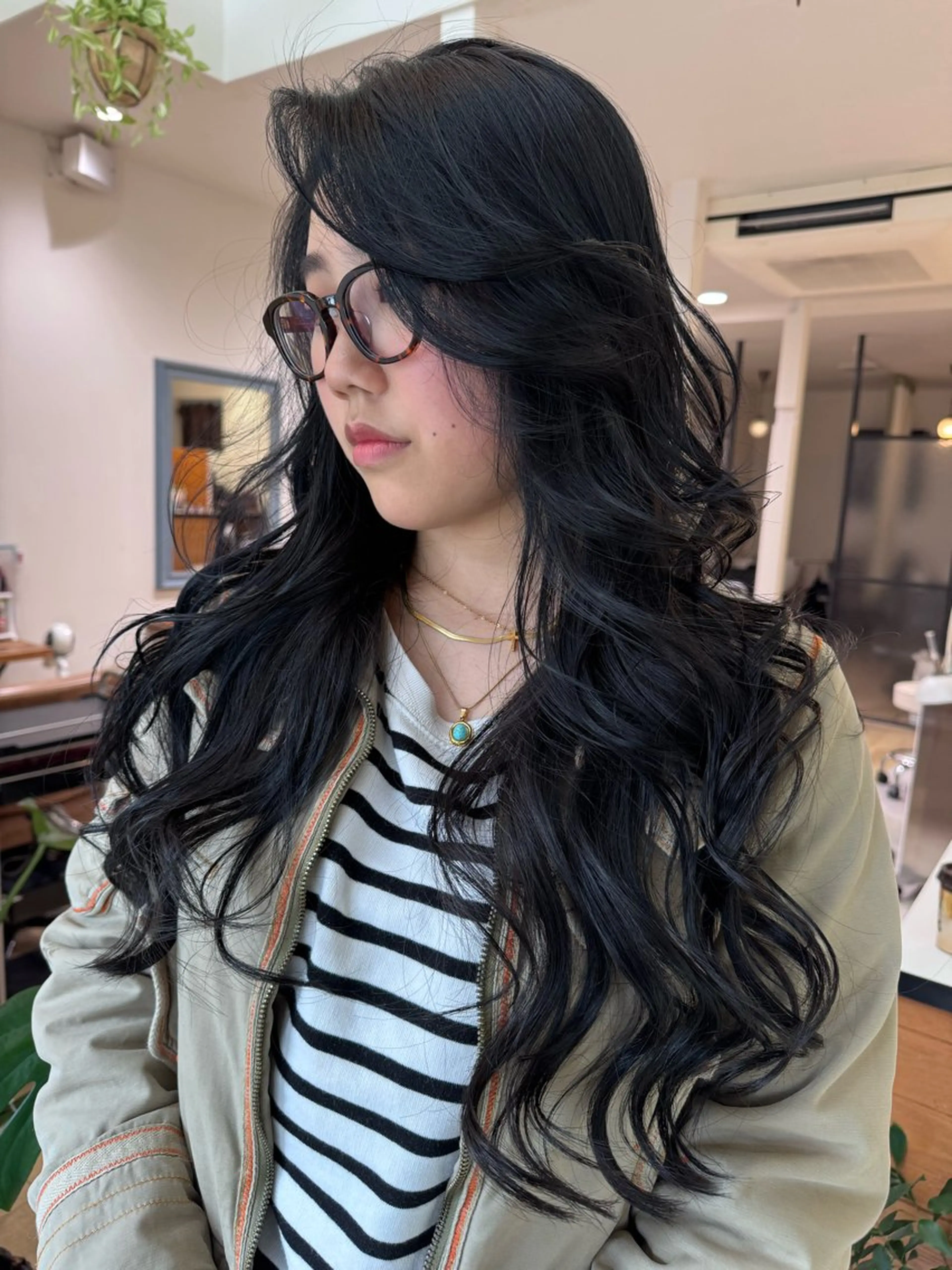 ロング レイヤーカット カット ヘアカラー 福井 珠乃のヘアスタイル