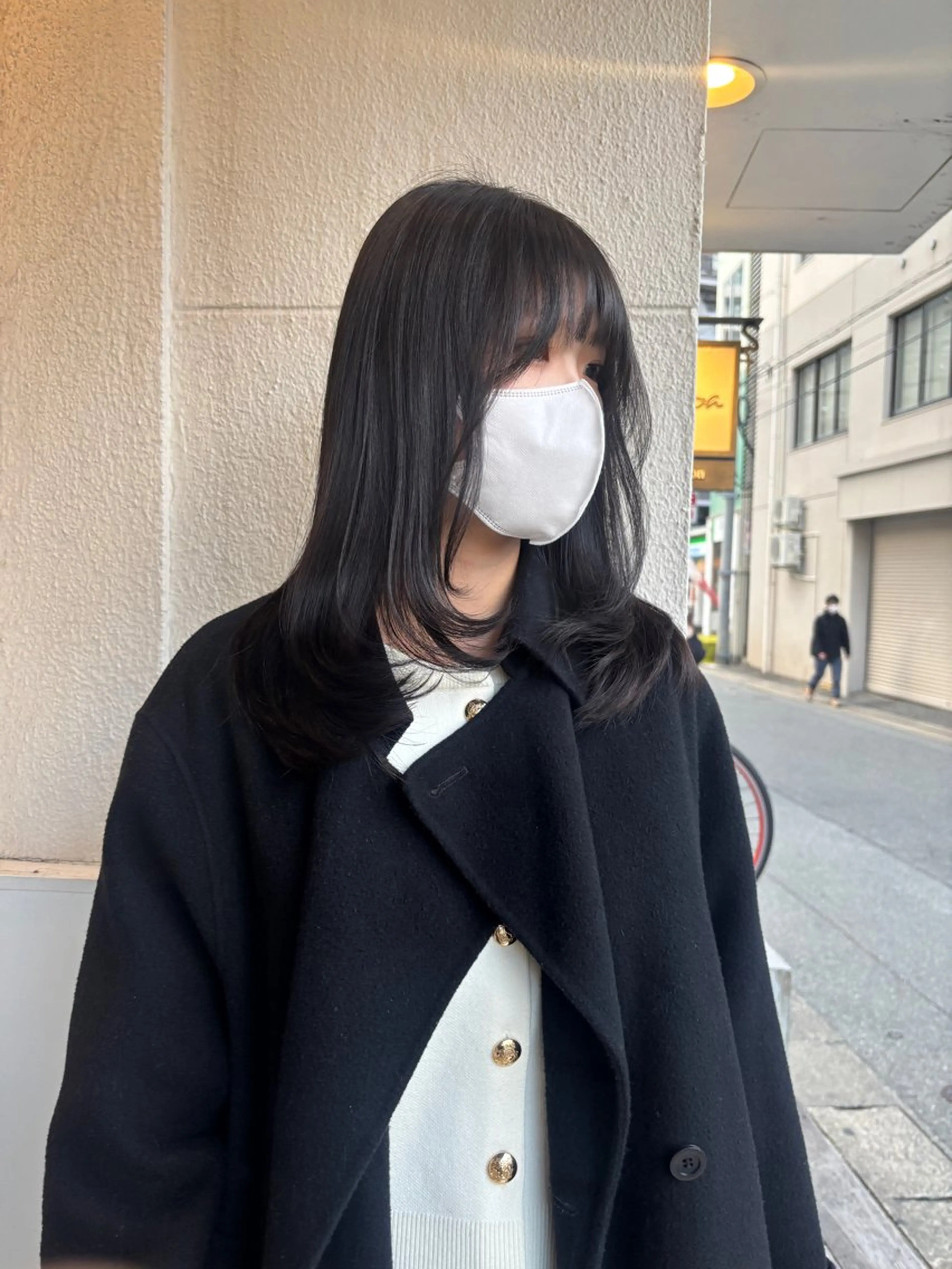 ミディアム カット ヘアカラー トリートメント saya/似合わせ /透明感カラーのヘアスタイル