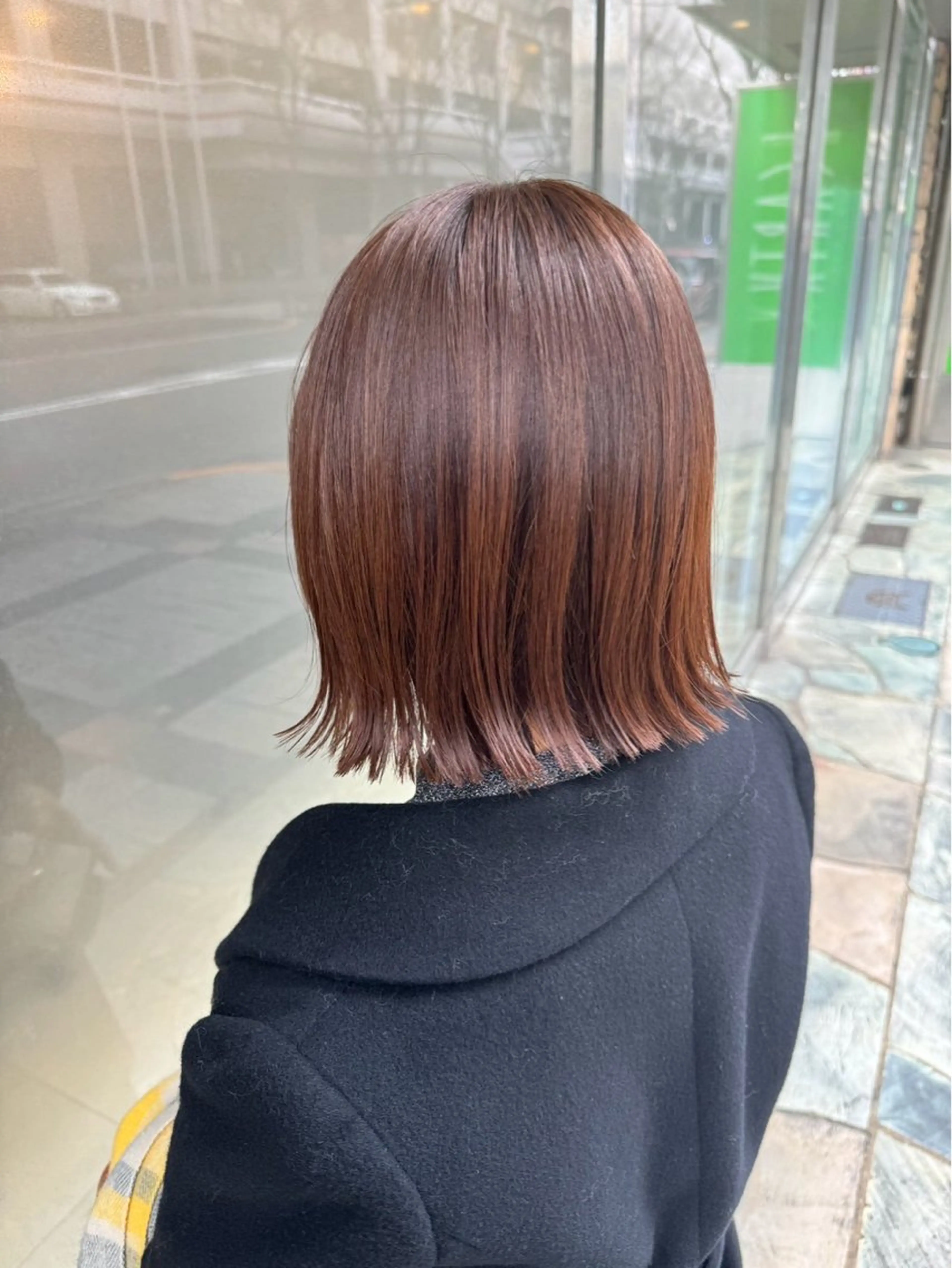 ミディアム カラー 髪質改善 カット ヘアカラー トリートメント 艶カラー/縮毛矯正／ 鴨川育弥のヘアスタイル