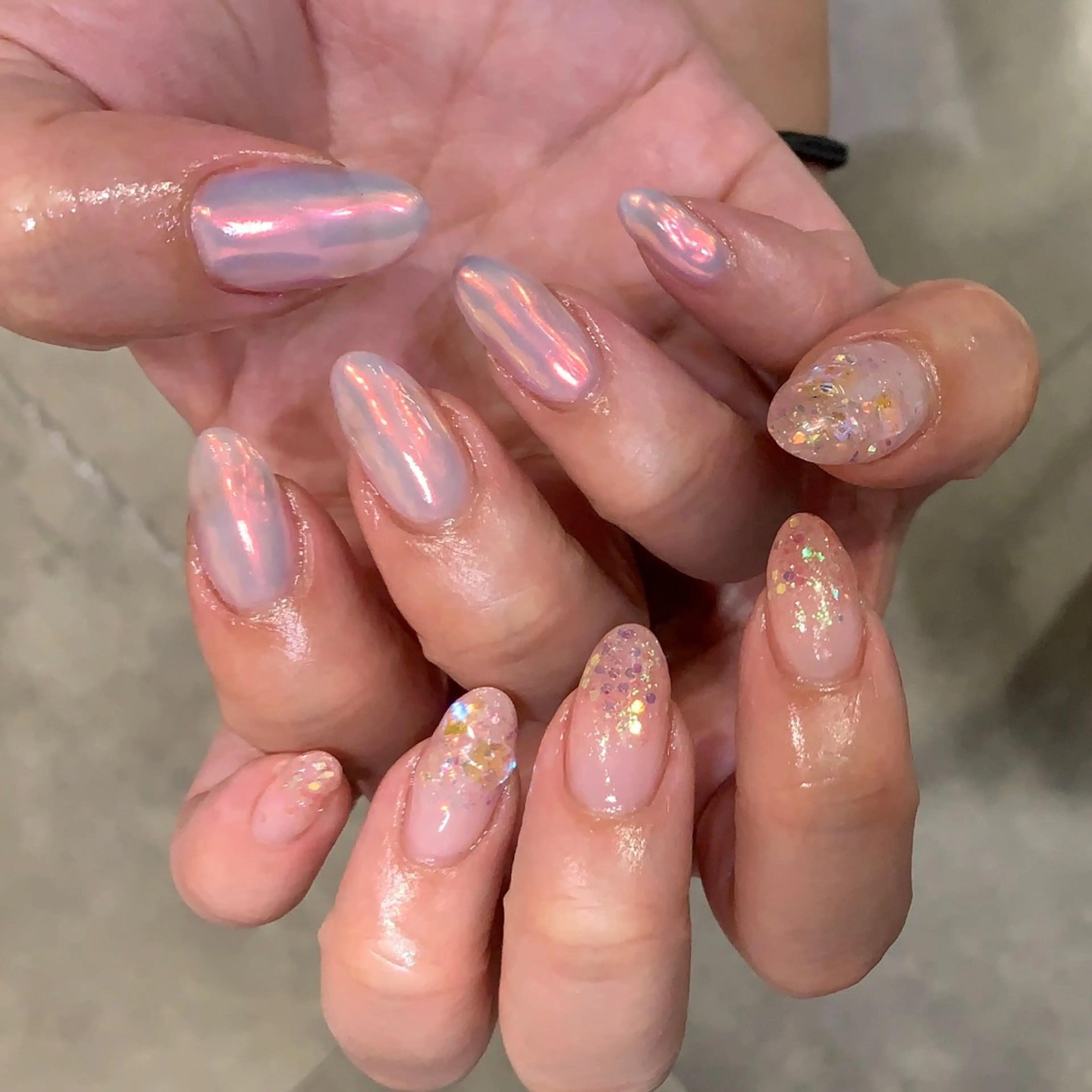 ネイル オーロラネイル ハンドネイル YUKIMO🍎名駅 /ニュアンスのネイルデザイン