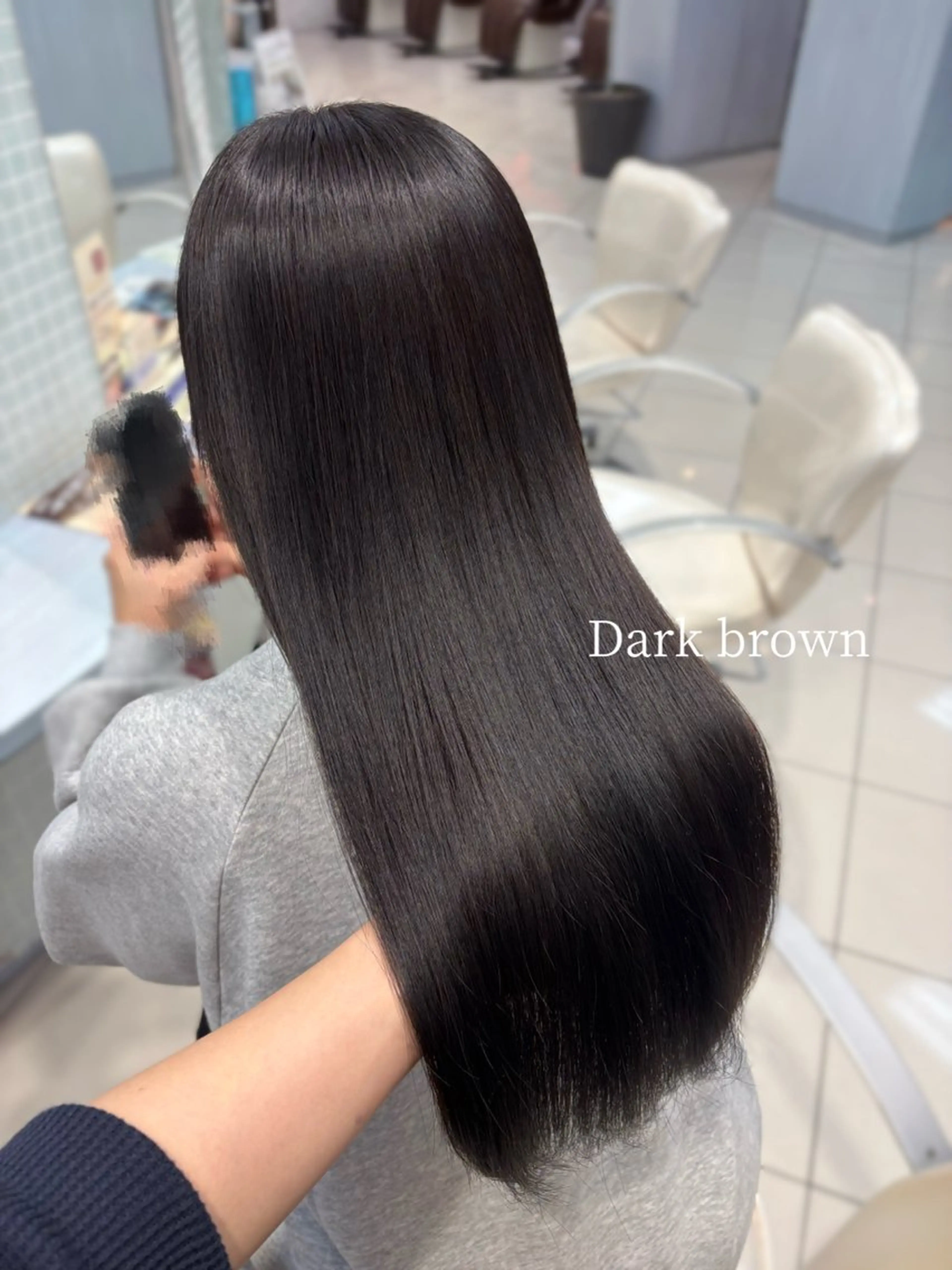 セミロング カラー 髪質改善 縮毛矯正 トリートメント チョコレートカラー/ 𝐒𝐚𝐤𝐢のヘアスタイル