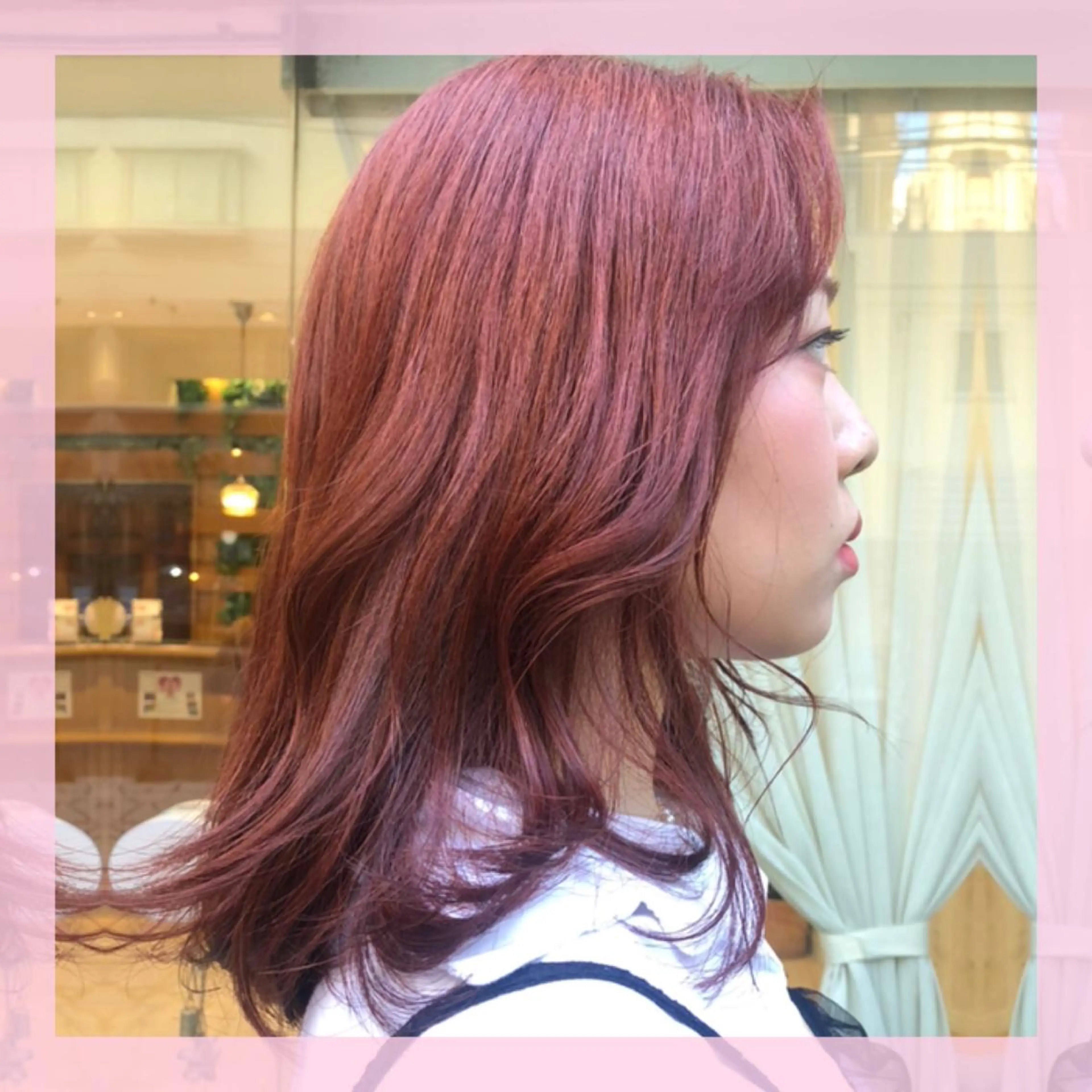 ミディアム カラー オレンジ カット ヘアカラー 🍒前川 🍒のヘアスタイル