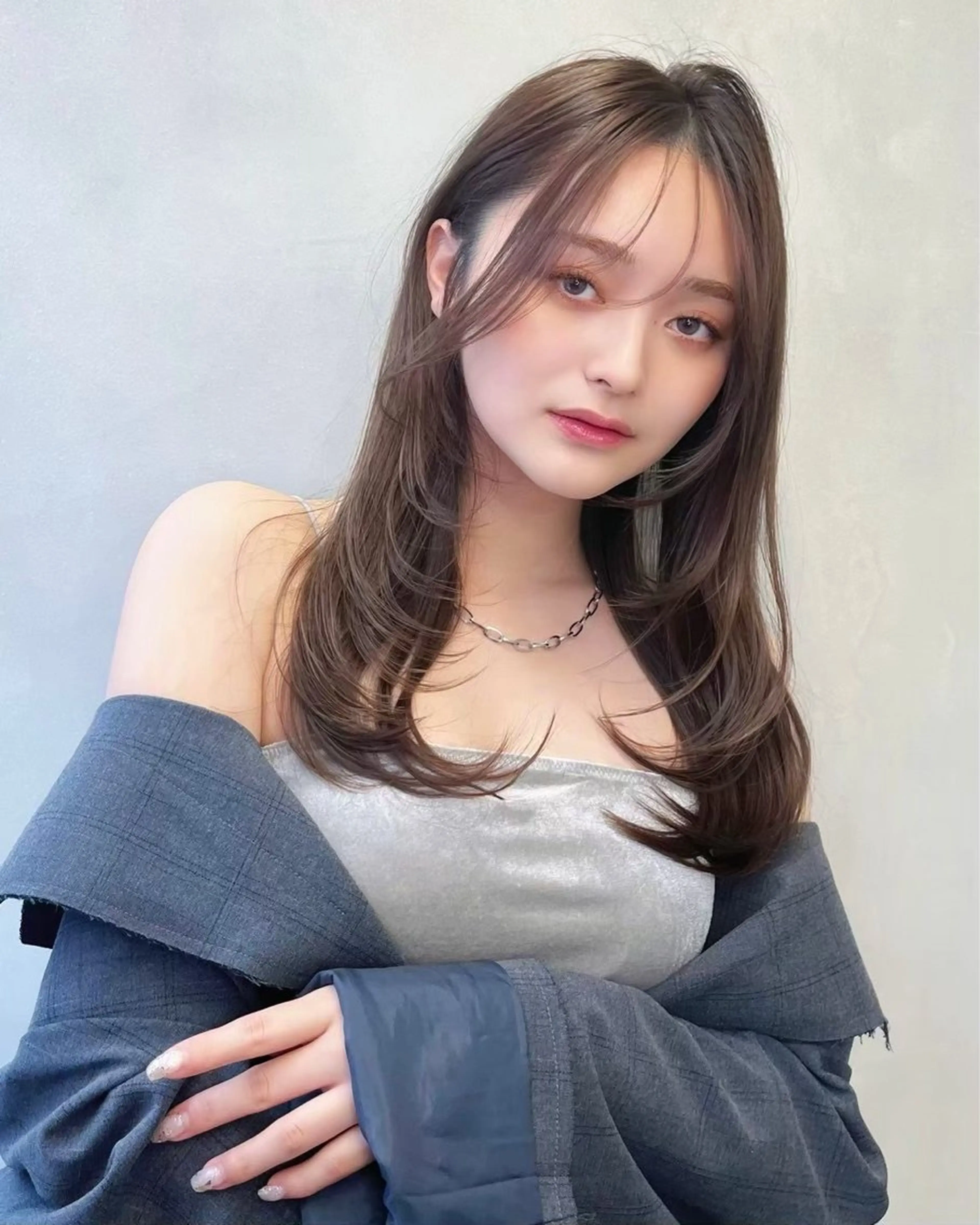 カラー ヘアカラー 透明感カラー🌱‬‪ 結衣のヘアスタイル