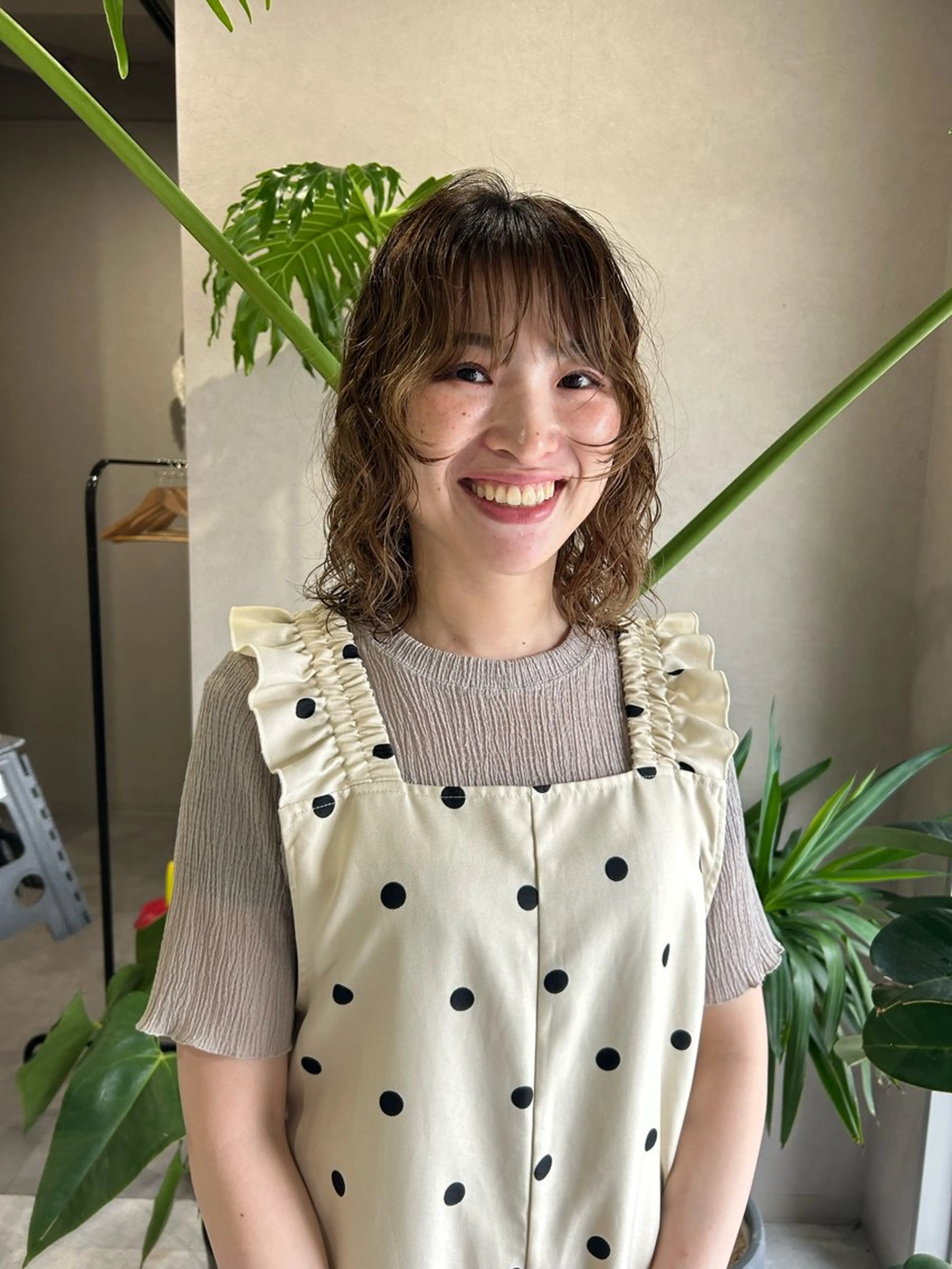 ミディアム パーマ ミディアムパーマ 顔周りカット ITO AYUMIのヘアスタイル