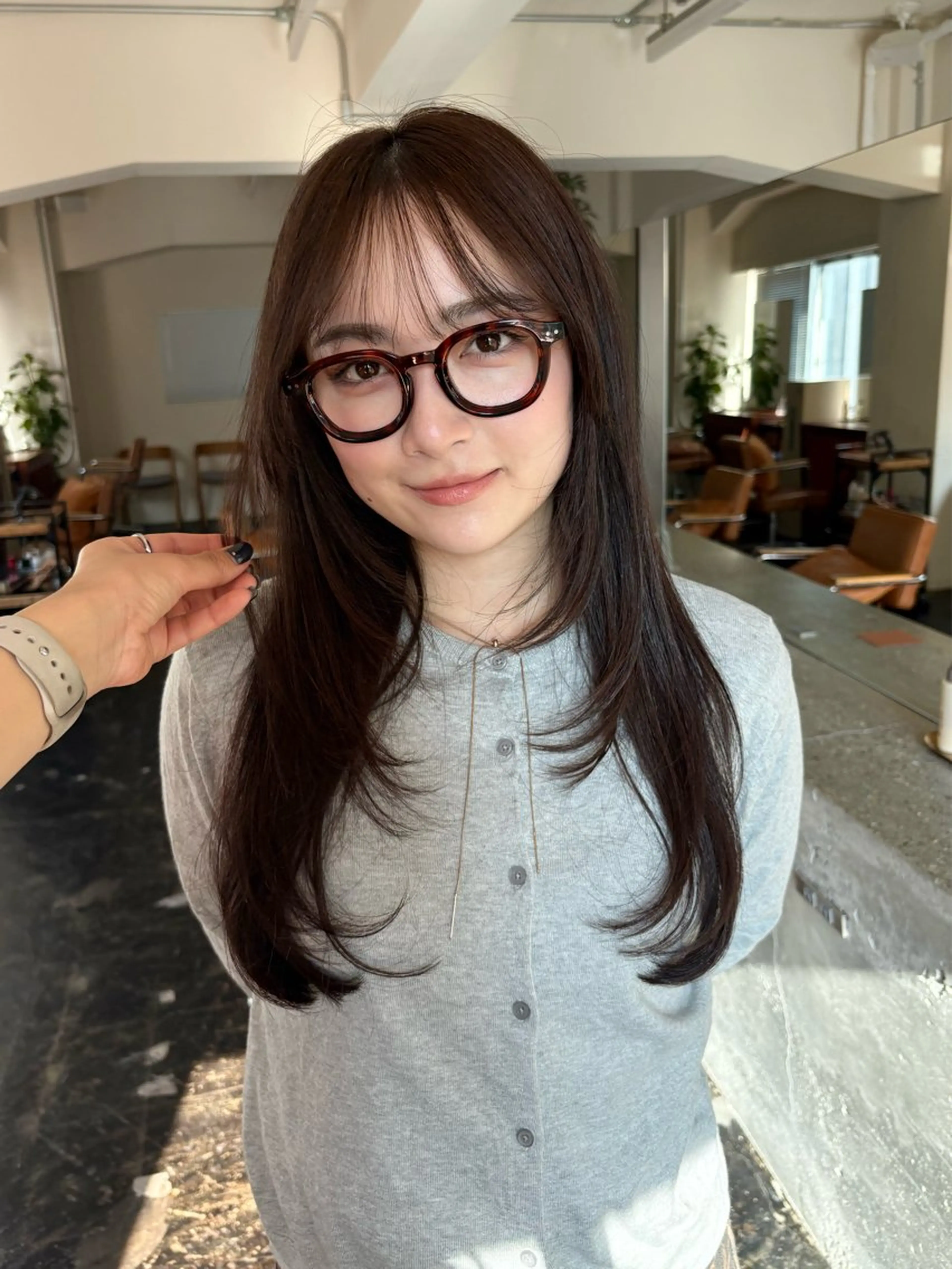 ロング レイヤー/顔周り/ 透明感/ののか💞のヘアスタイル