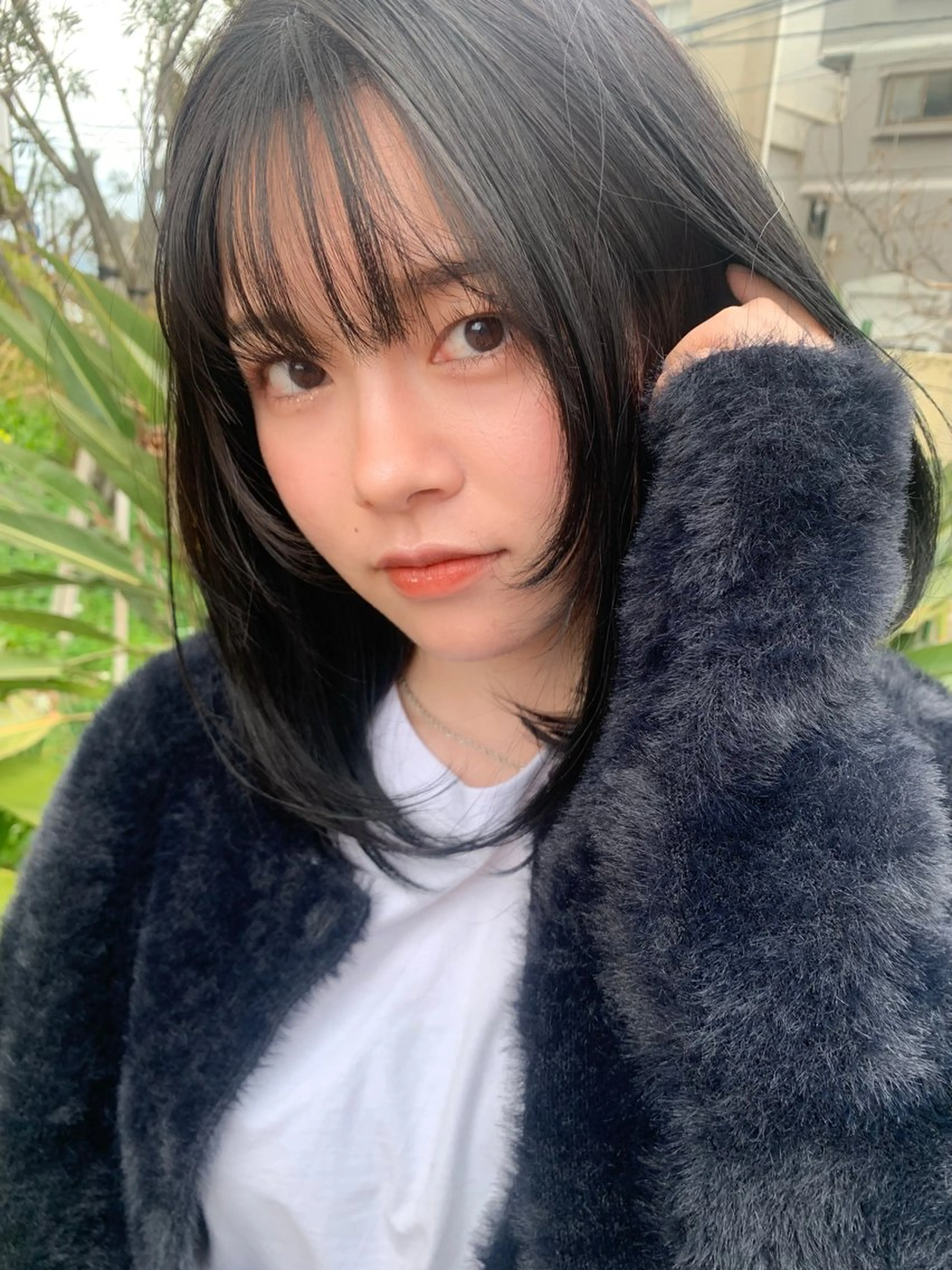 ミディアム カラー 切りっぱなしボブ 韓国風カラー ボブ くびれヘア 顔まわりレイヤー 韓国ヘア特化🇰🇷 心斎橋【ユリカ】のヘアスタイル