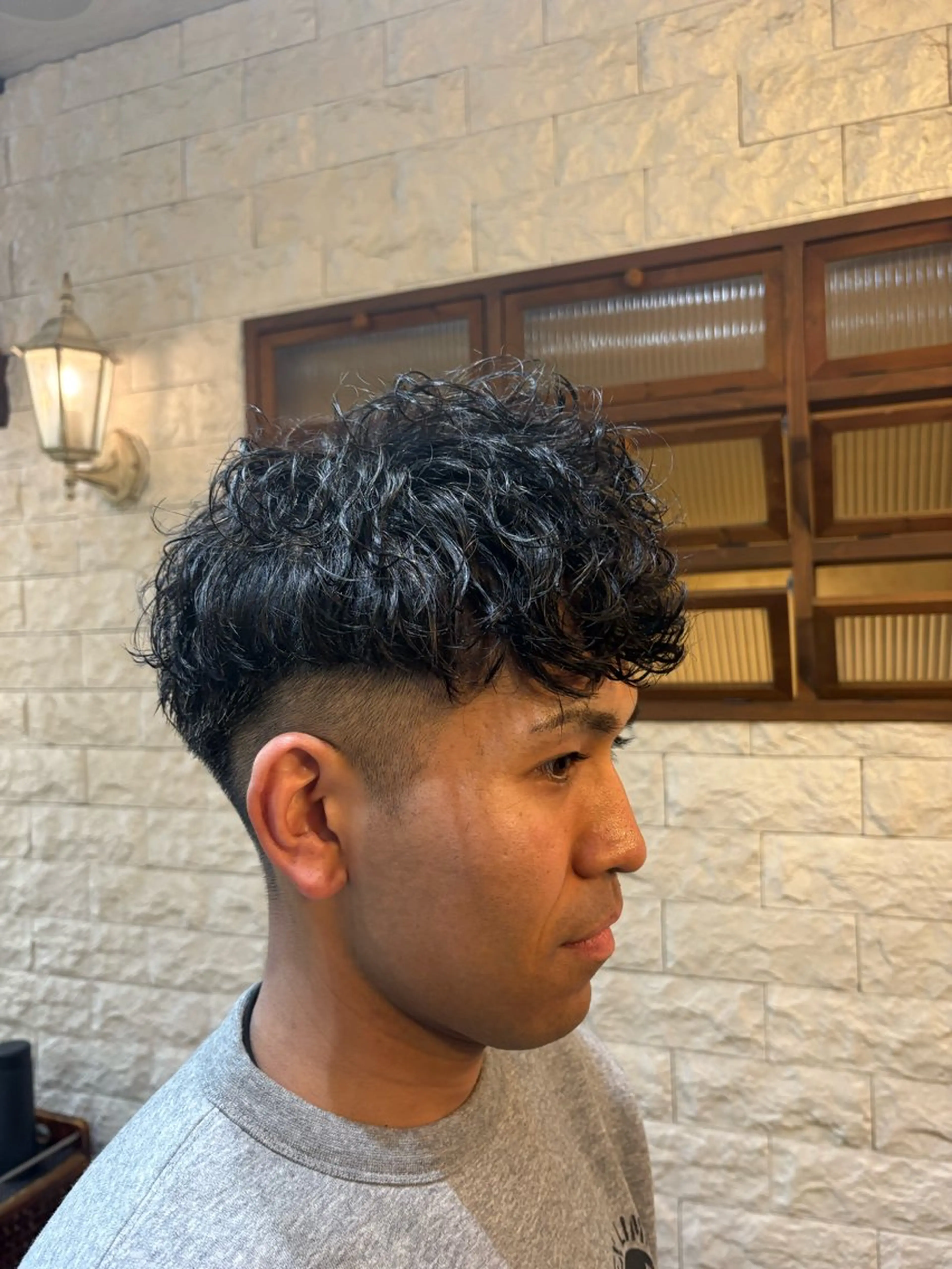 パーマ メンズ スペインカール パーマ 垣副 温飛のヘアスタイル