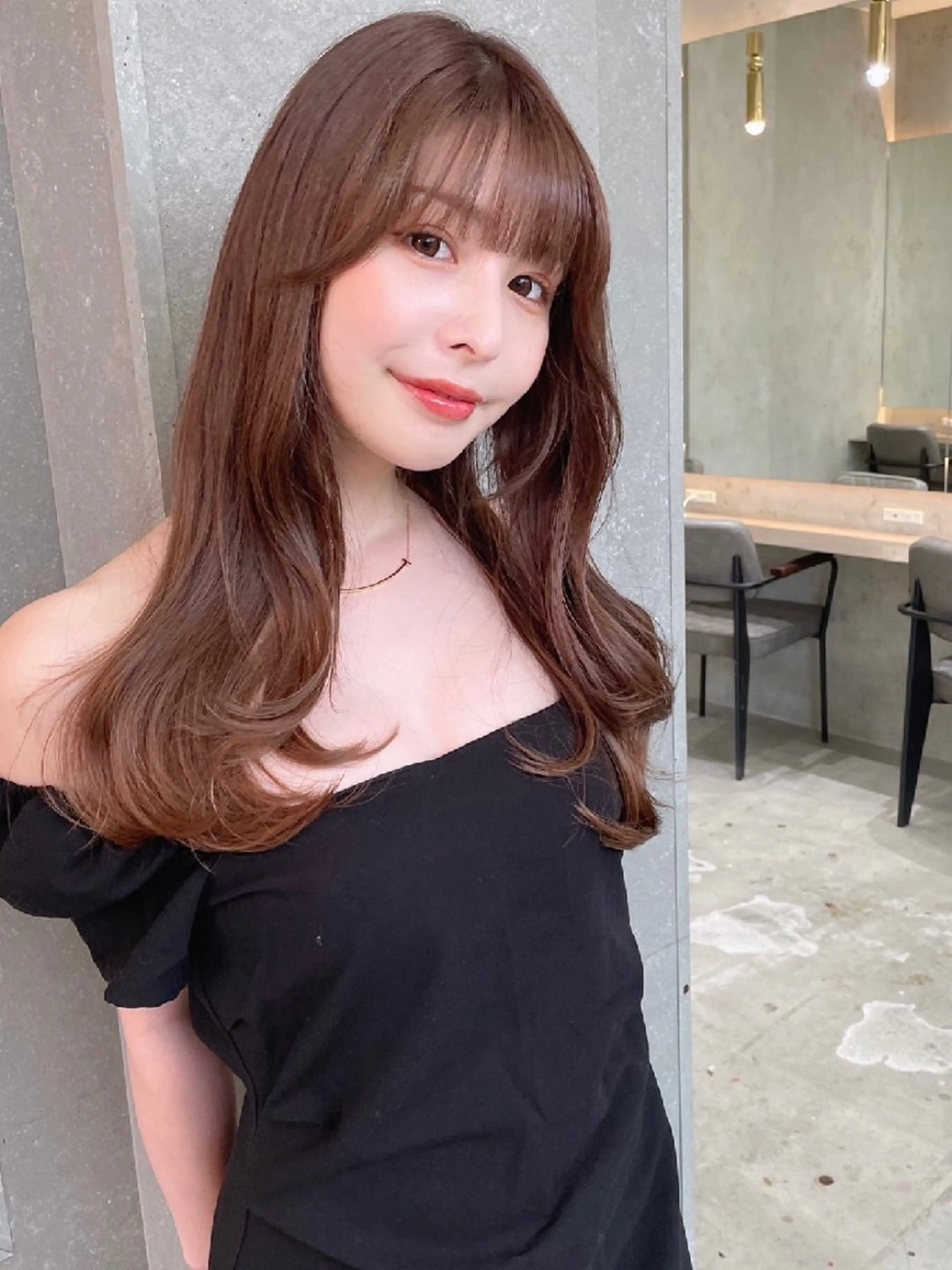 セミロング カット ヘアカラー トリートメント 韓国ヘア🇰🇷 レイヤー/芝春樹のヘアスタイル