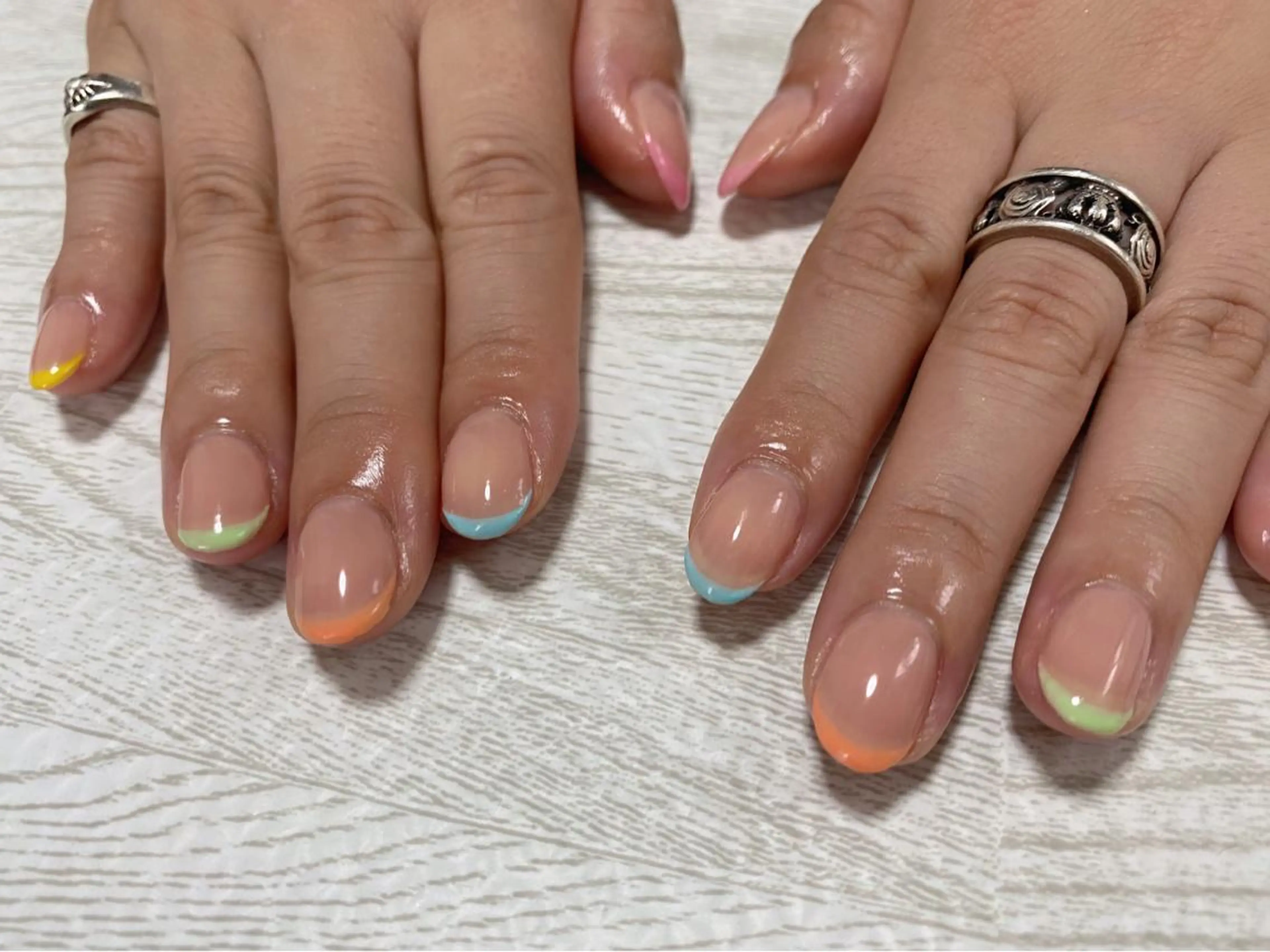 ネイル フレンチネイル ハンドネイル Ulu  Nail 🌱MOMOKAのネイルデザイン