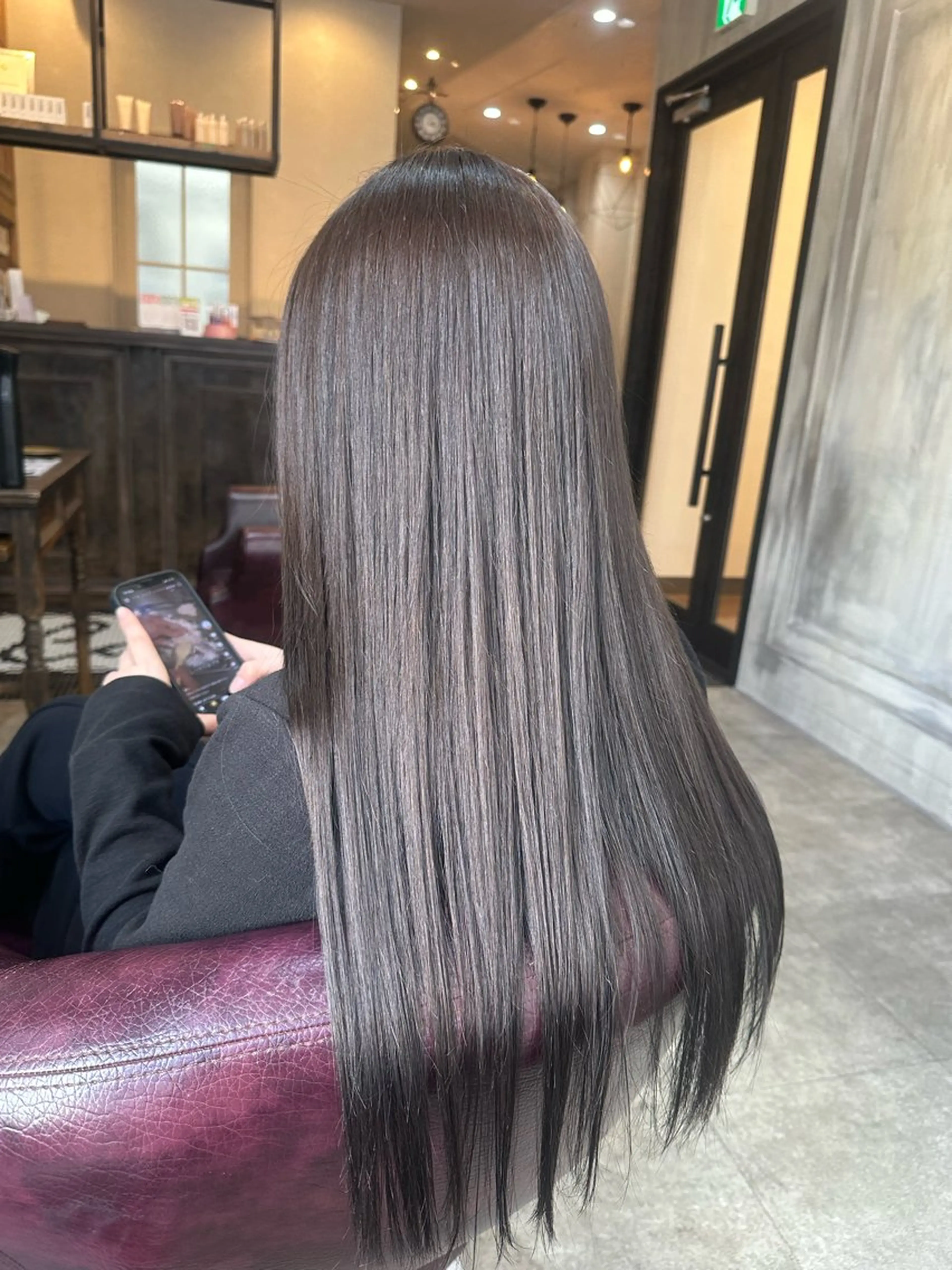 ロング カット ヘアカラー ぱる/透明感カラー パーマ/カットのヘアスタイル