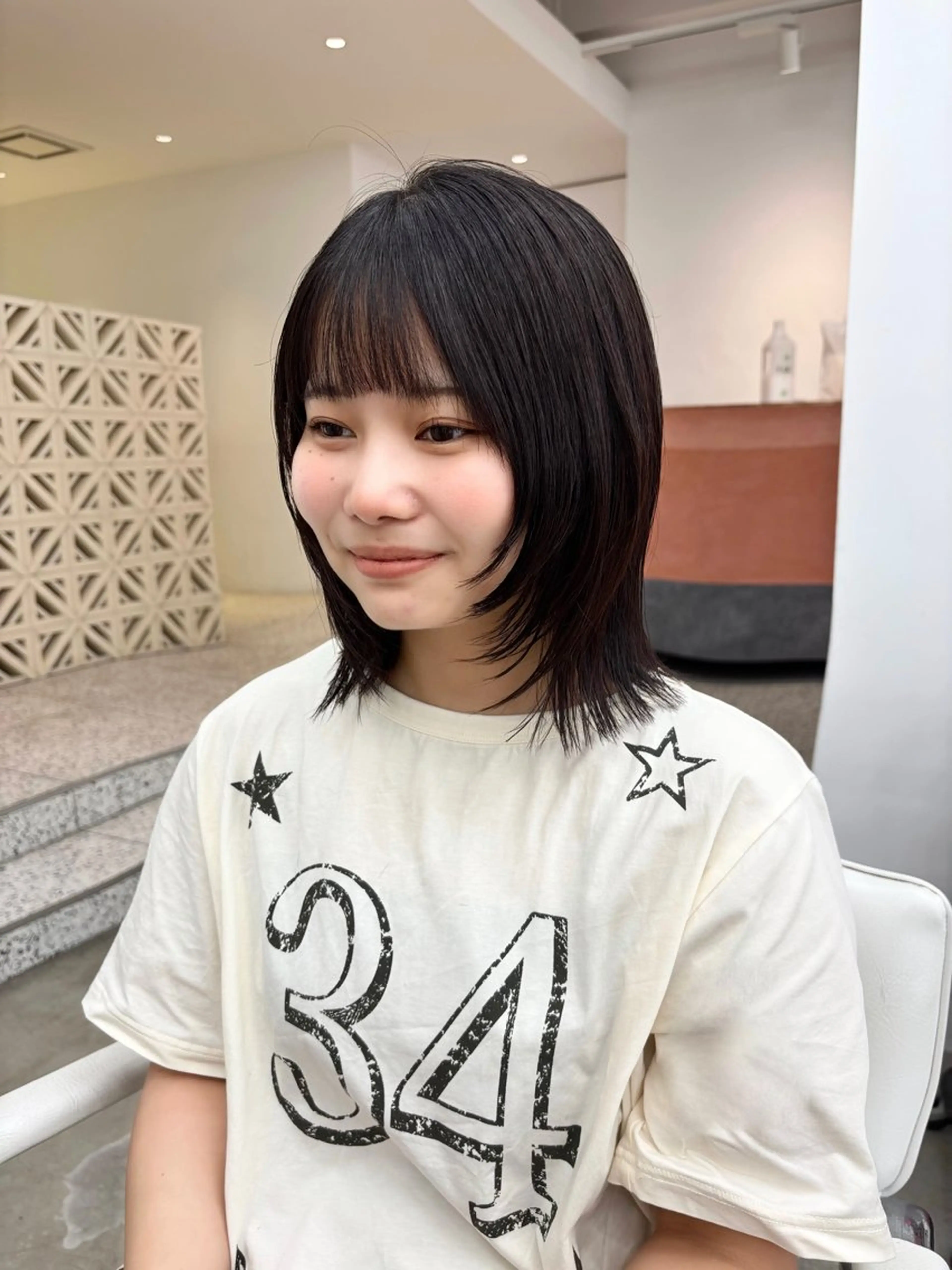 ショート ボブ 顔まわりレイヤー 顔周りカット レイヤーカット 小顔カット カット トリートメント 名駅/ショート/ボブ 透明感カラー/優里のヘアスタイル