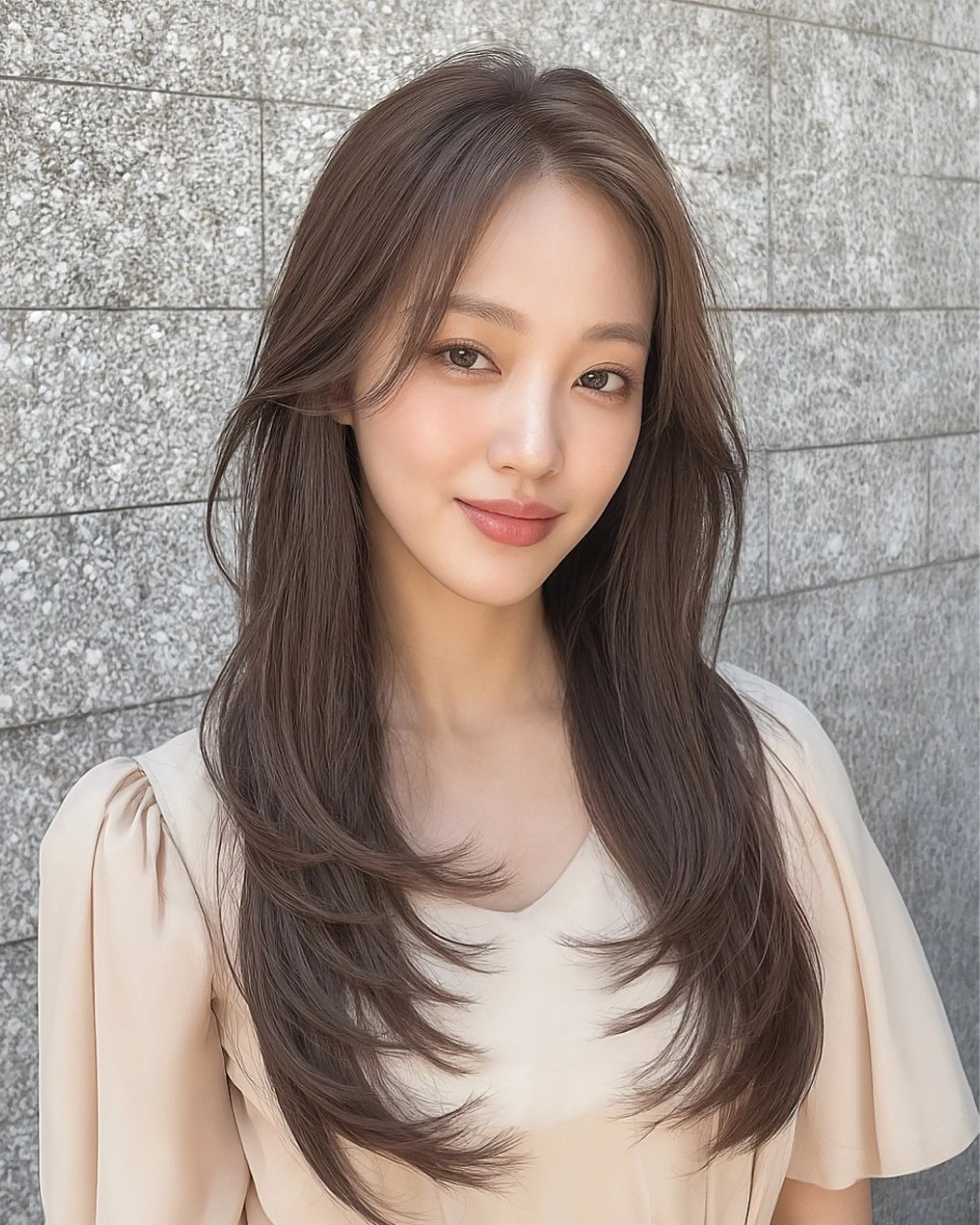 セミロング カラー カット ヘアカラー トリートメント CHERIM ❤️‍🔥新家光葉のヘアスタイル