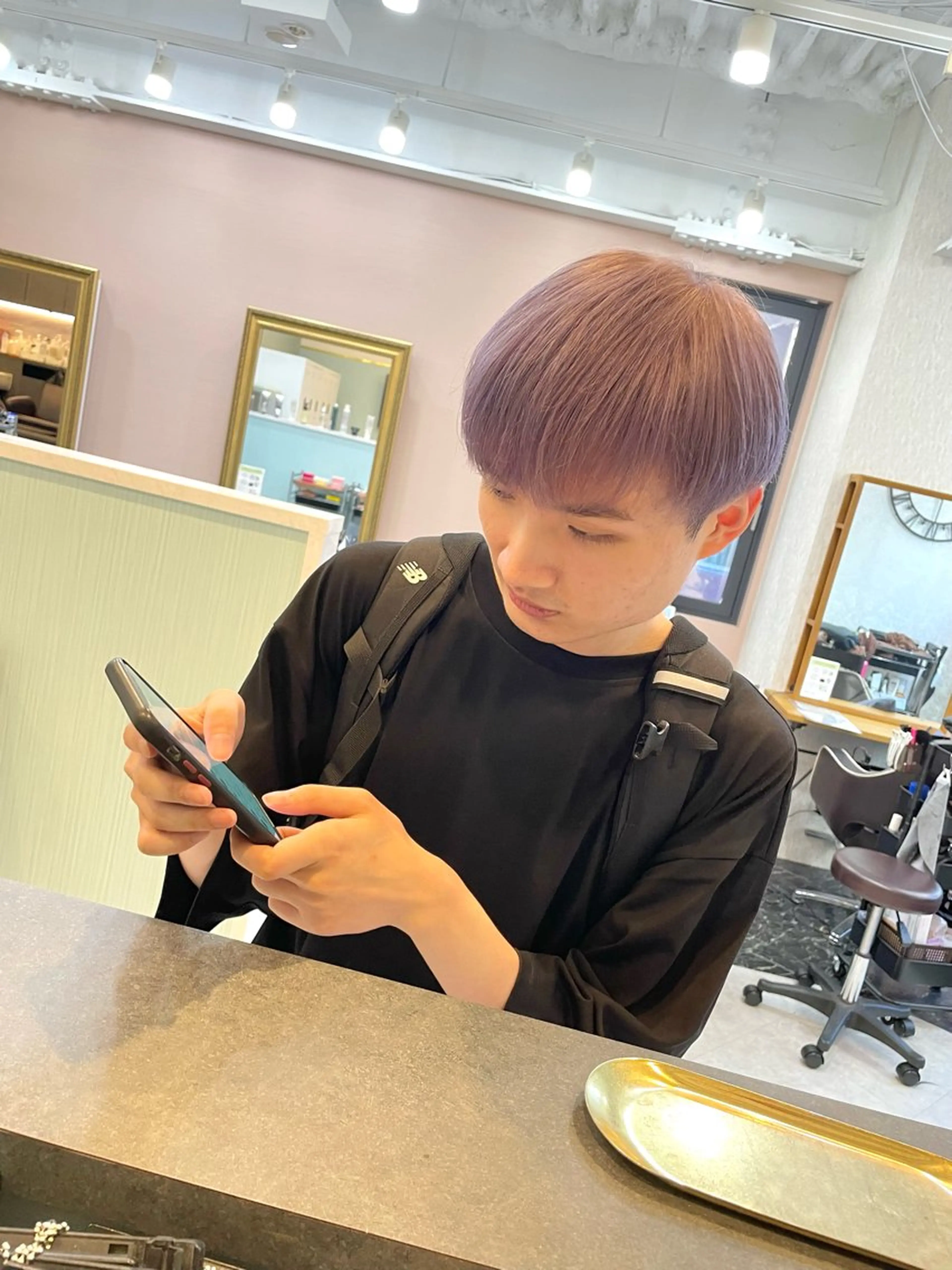 メンズ メンズブリーチ カット ヘアカラー 亀川蓮 Agu hairのヘアスタイル