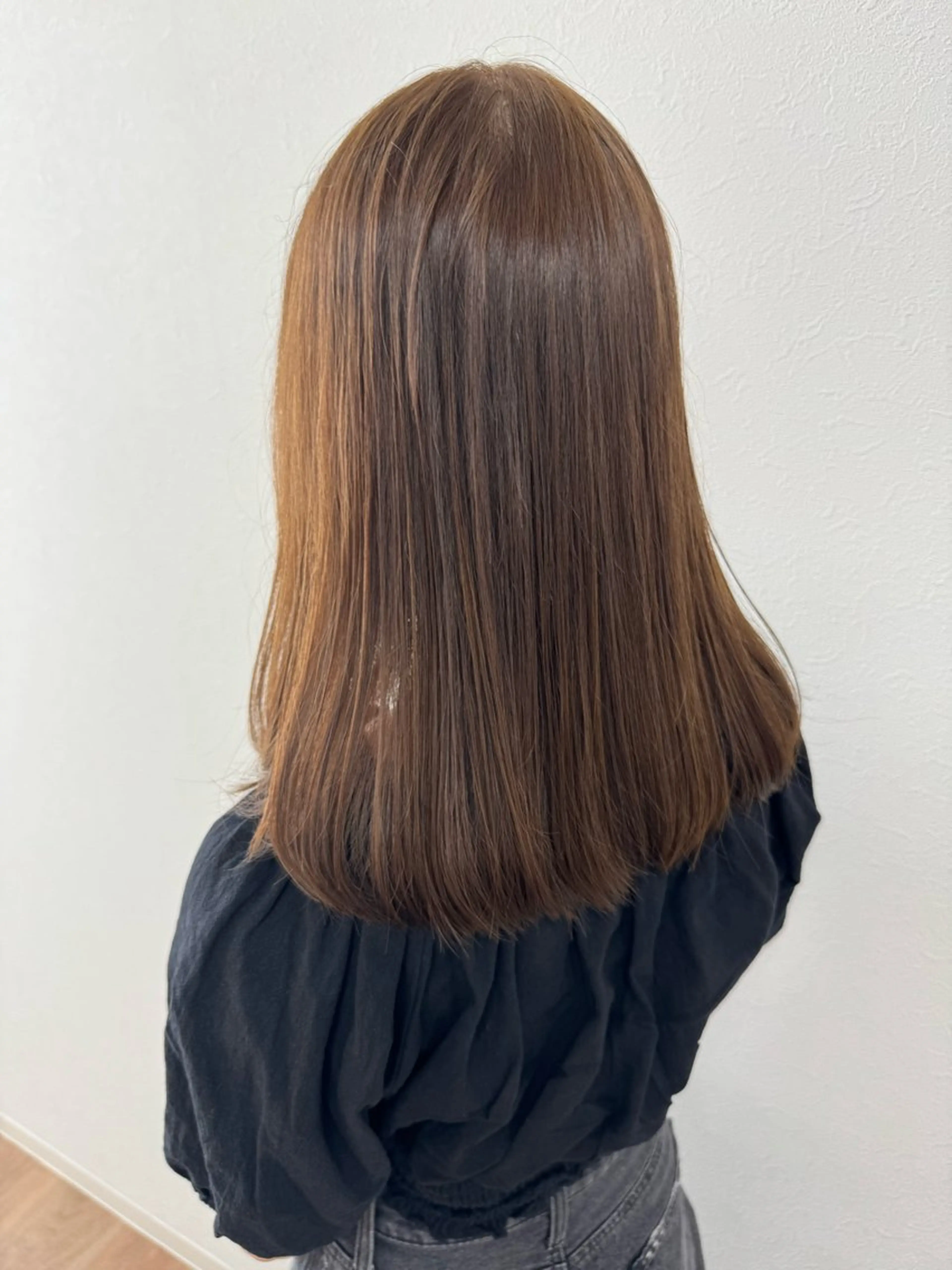 セミロング カット ヘアカラー A.casa うえだのヘアスタイル