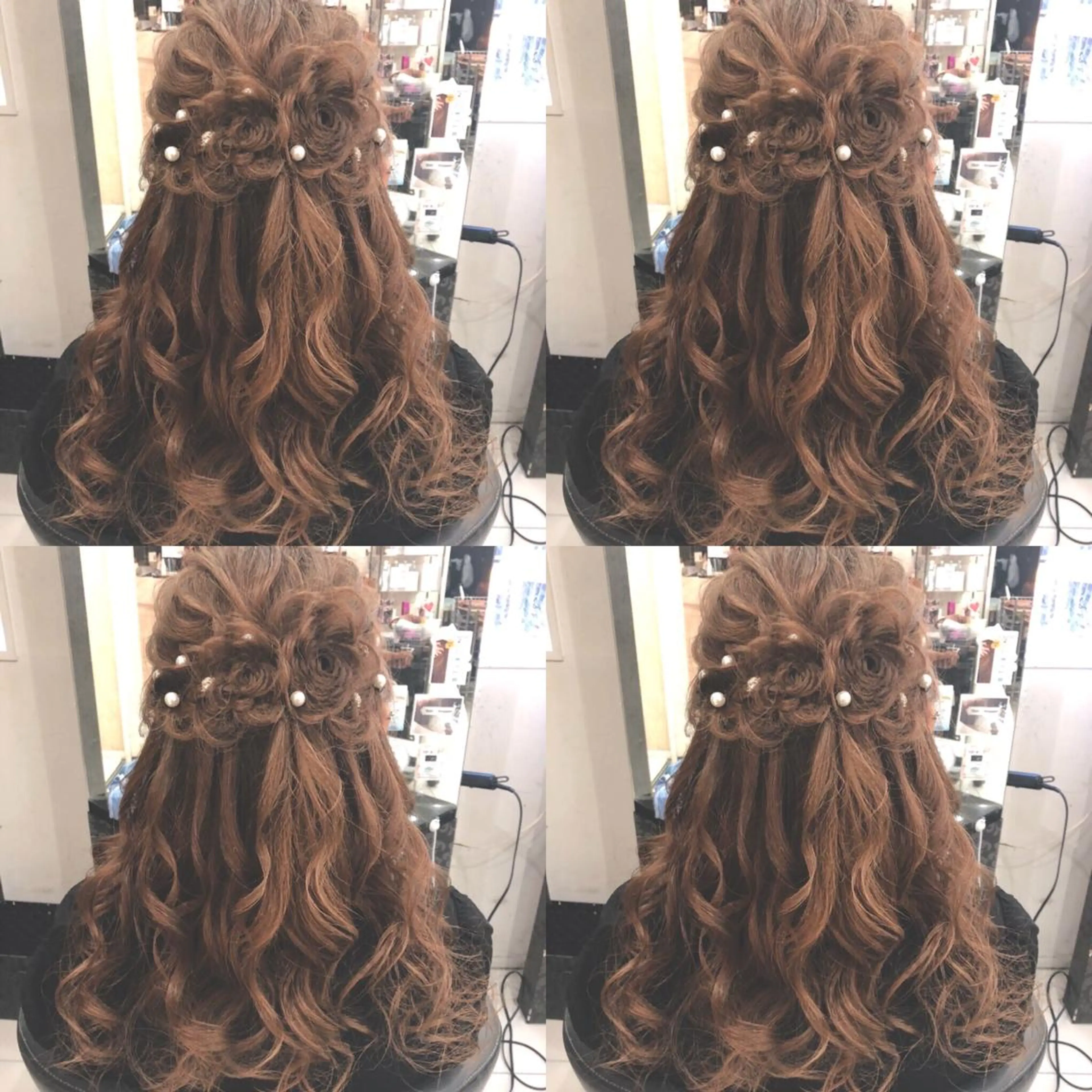 ロング ヘアアレンジ ハーフアップ ヘアセット 🌷MAYU 🌷のヘアスタイル