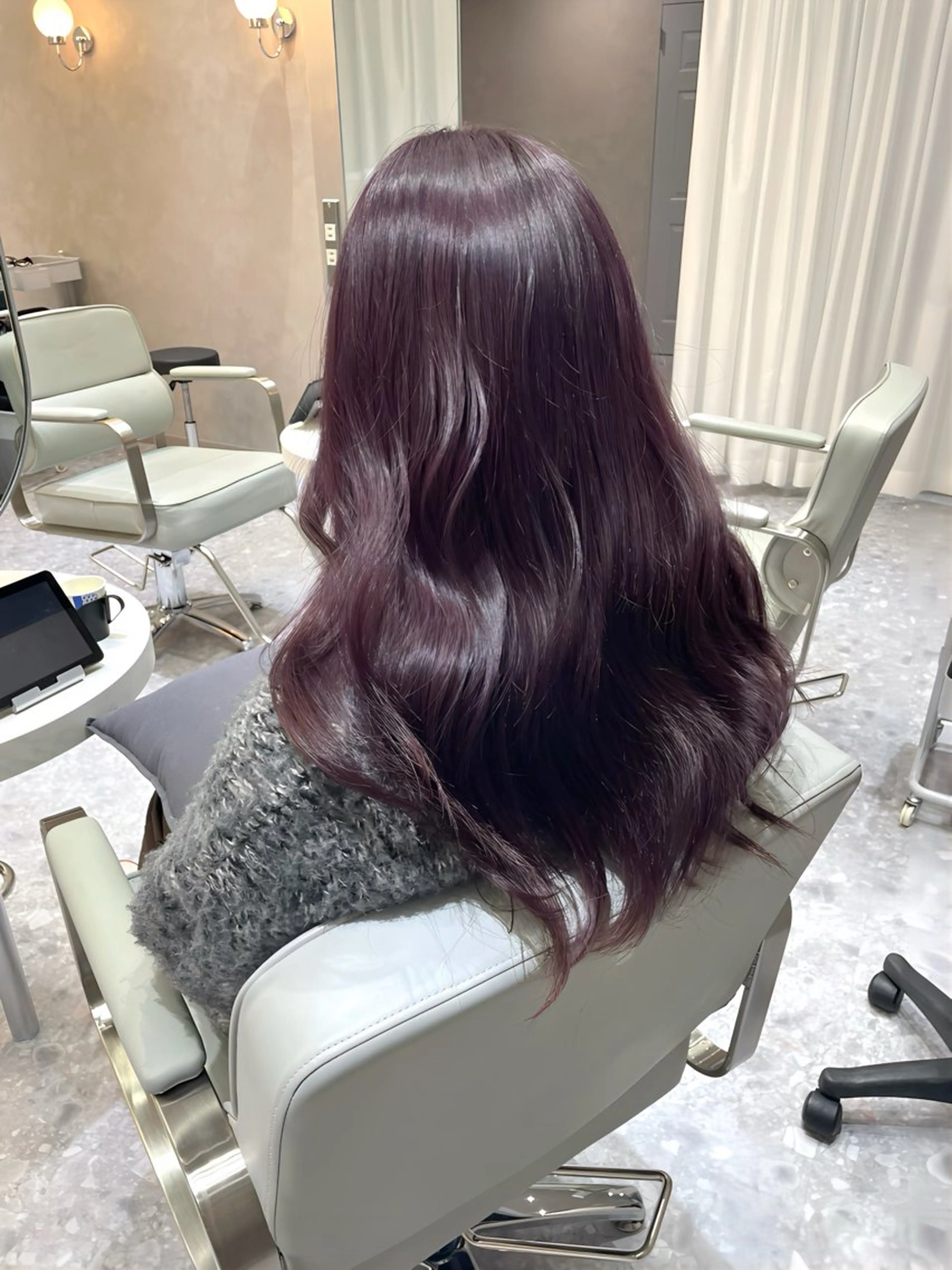 ロング カラー ブリーチ ラベンダーカラー ヘアカラー トリートメント ボブ/透明感カラー/ 赤み消し/miyaのヘアスタイル