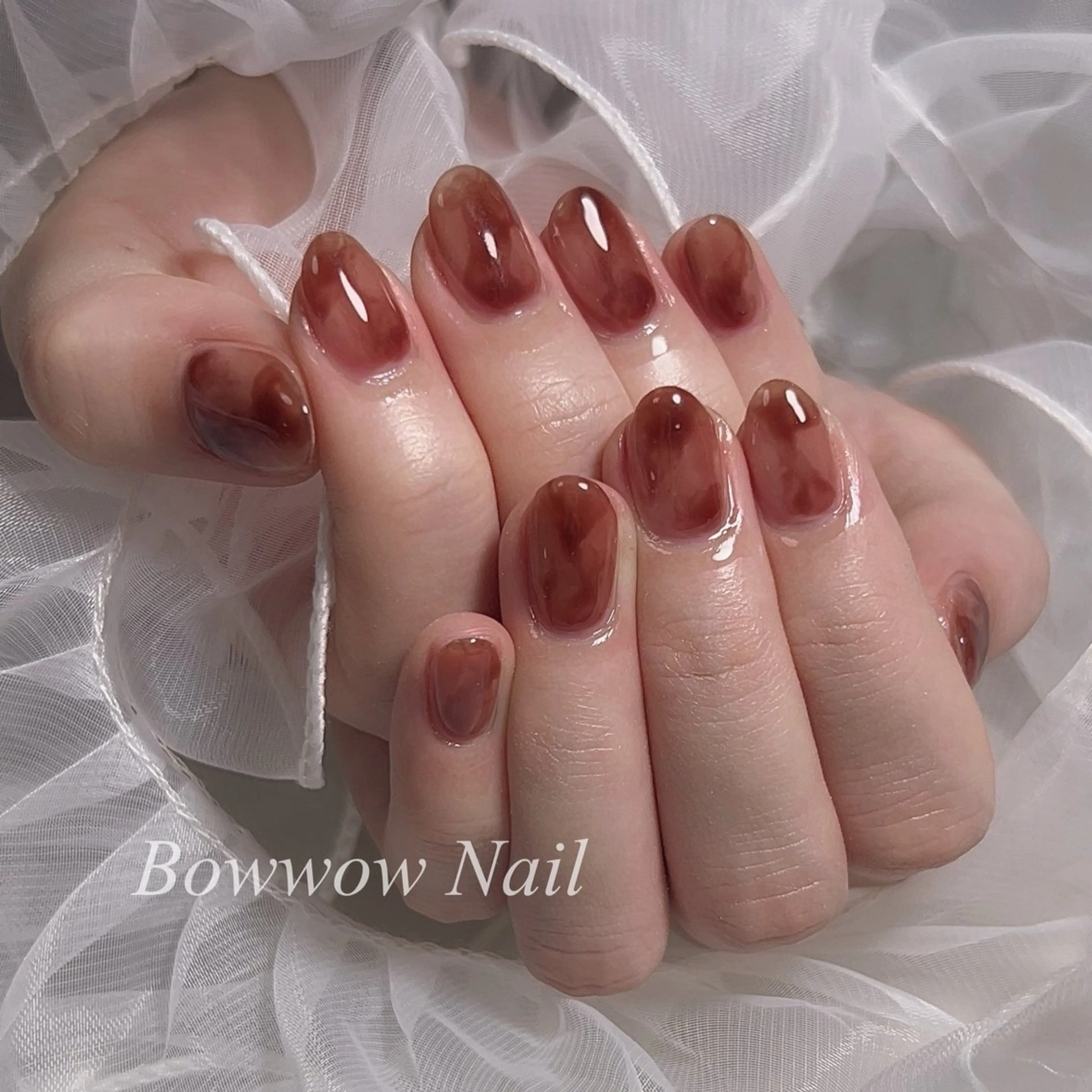 ネイル ニュアンスネイル Bow wow Nail さや🧸のネイルデザイン