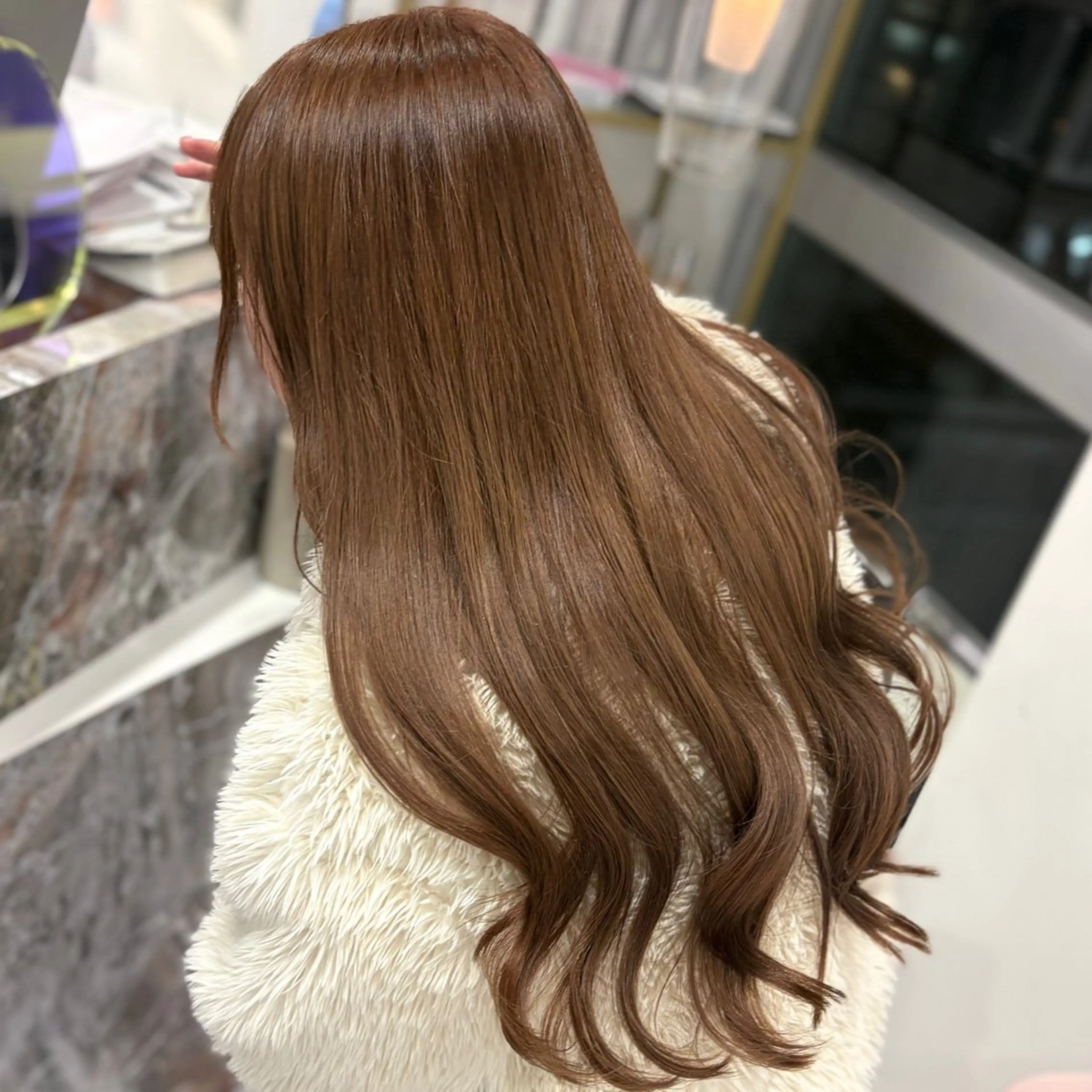 ロング カラー ブリーチ ブラウンカラー 透明感カラー ダブルカラー ブリーチなしカラー カット ヘアカラー 🍯Ayu/ハイトー ン/ブリーチ/ヘアメのヘアスタイル