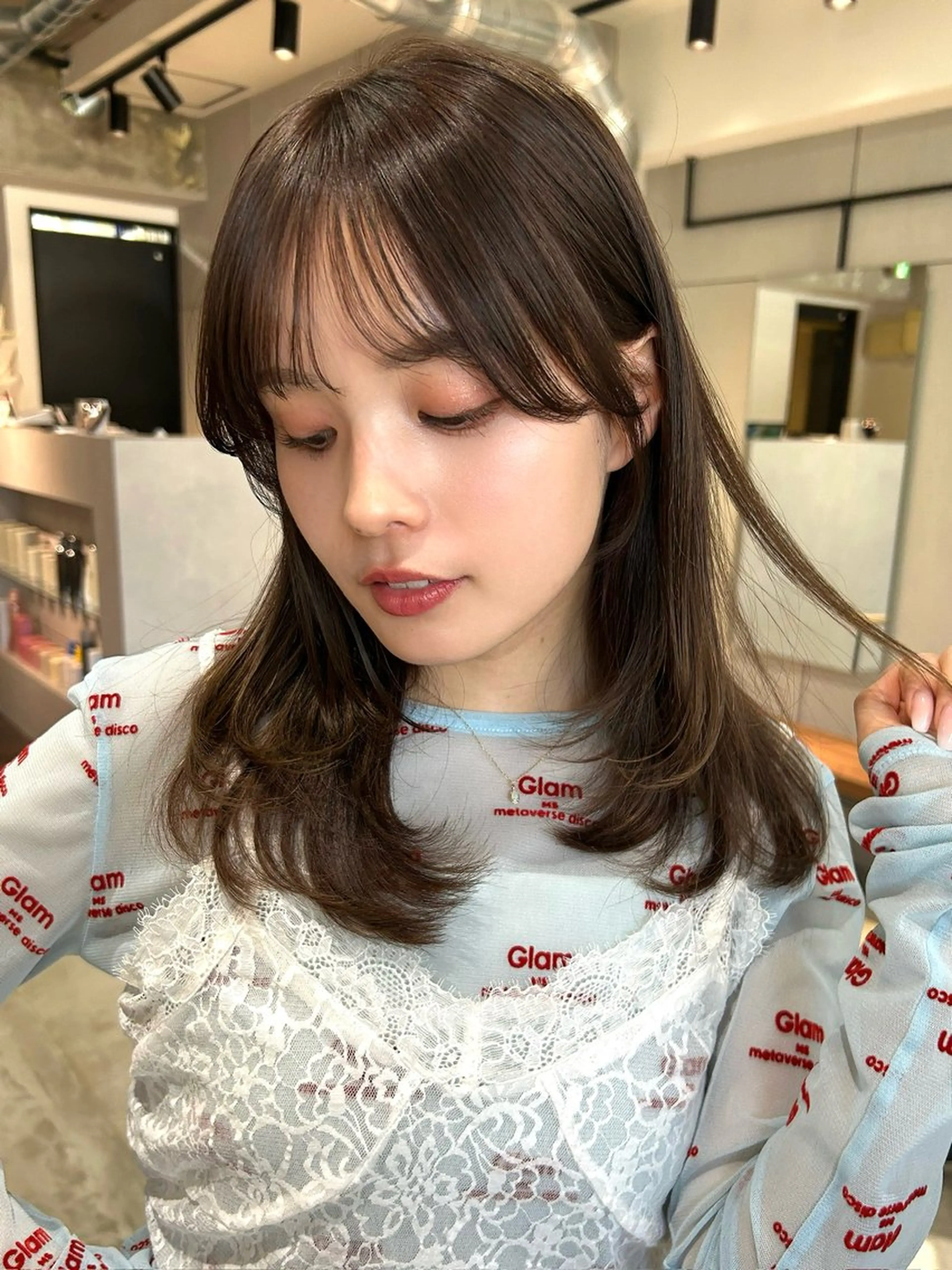 ロング 縮毛矯正 カット 縮毛矯正 トリートメント ヘアセット/透明感 カラー/MIHO♡のヘアスタイル