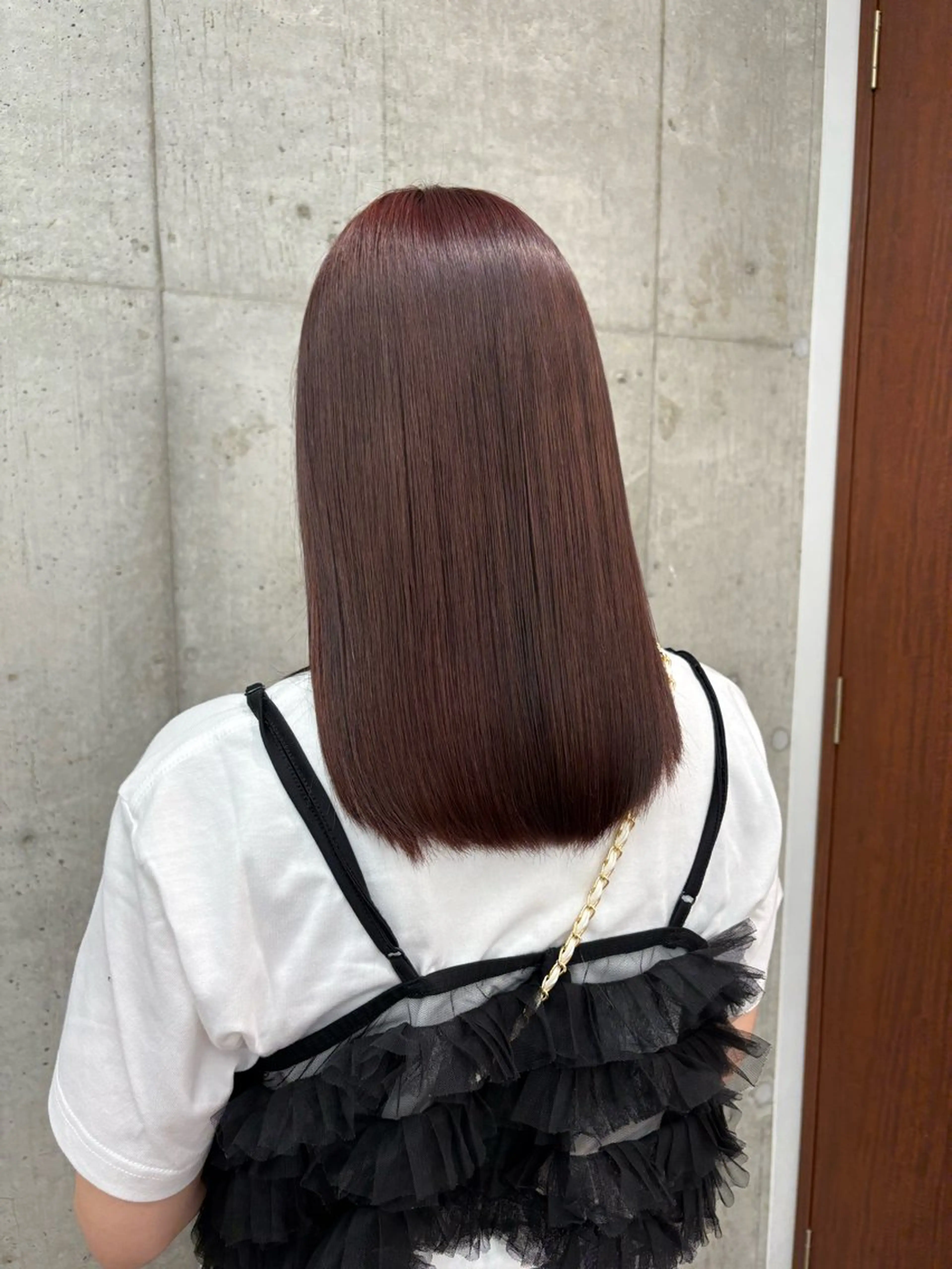 セミロング カラー ブラウンカラー ピンクカラー ピンクブラウン 立川カットモデル/ moc🍀shuriのヘアスタイル