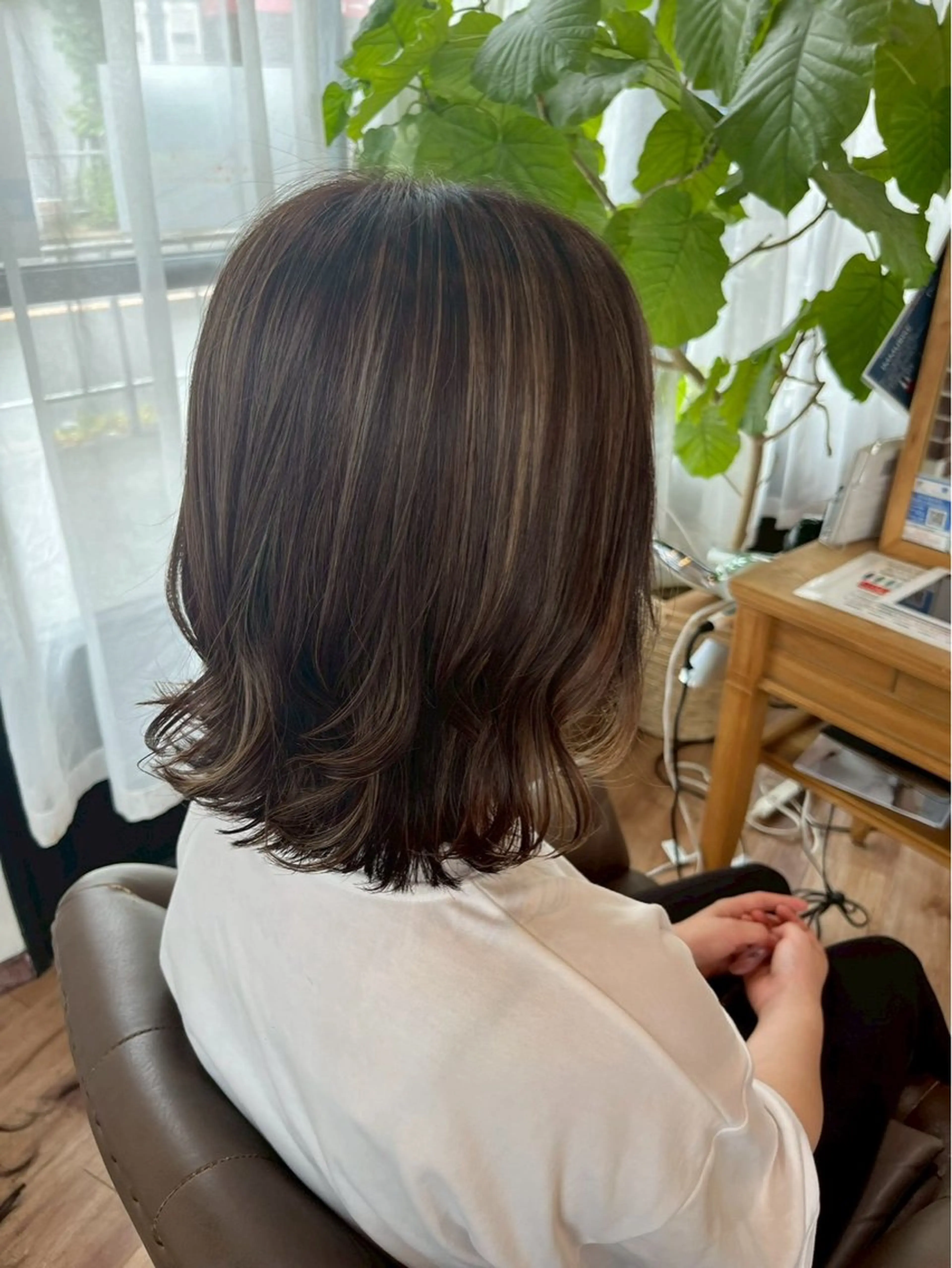 ミディアム 松田 鈴菜のヘアスタイル