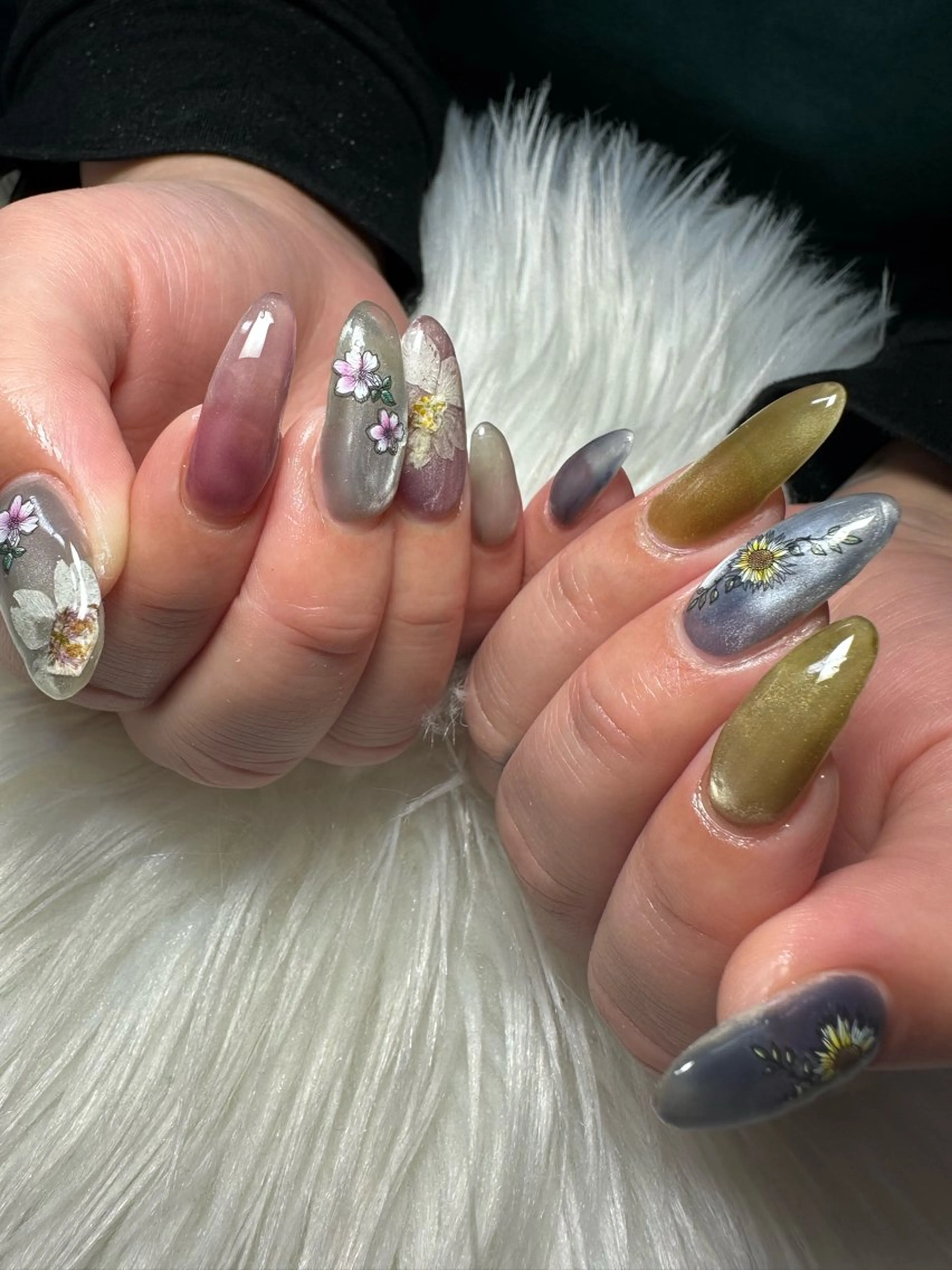 ネイル 桜ネイル マグネットネイル miwa ミワのネイルデザイン