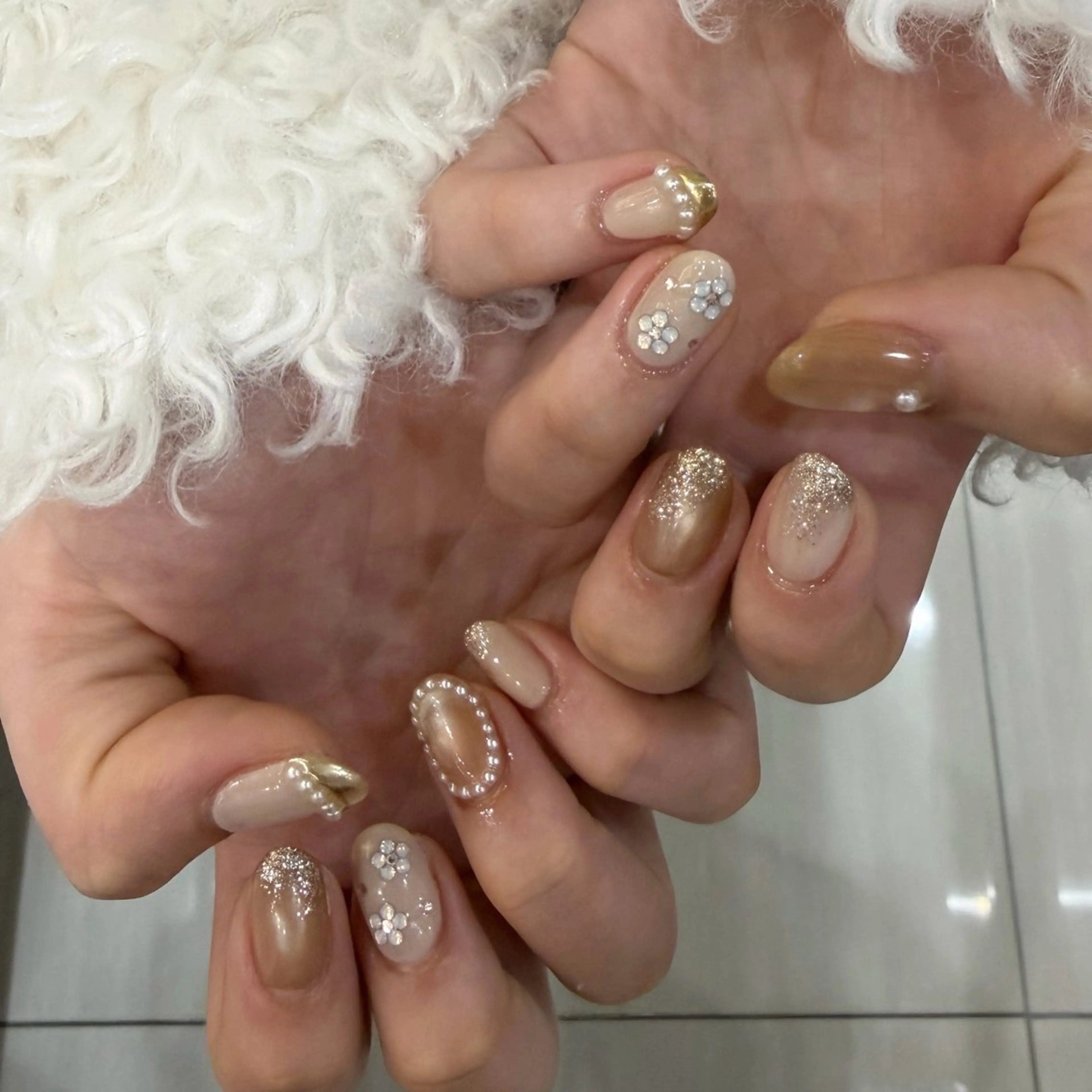 ネイル 成人式 持ち込み #arl nail mebaeのネイルデザイン