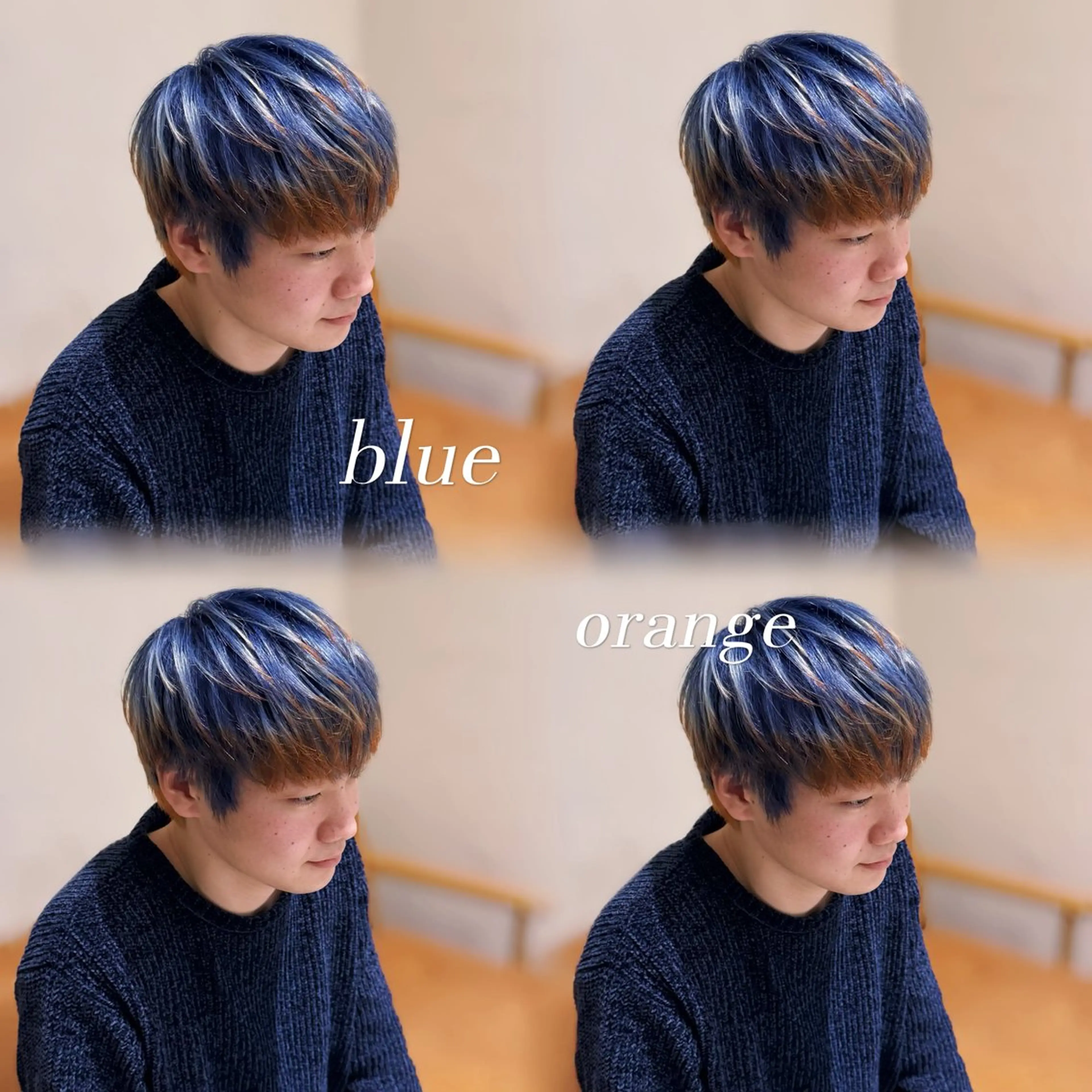 ショート カラー メンズ ヘアカラー 🦋ブリーチなしダブ ルカラー🌈MEGUのヘアスタイル